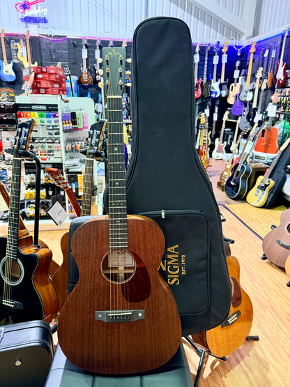 2024 Sigma S000M-15E All-Solid Mahogany Electro-Acoustic Guitar~ With Gig Bag