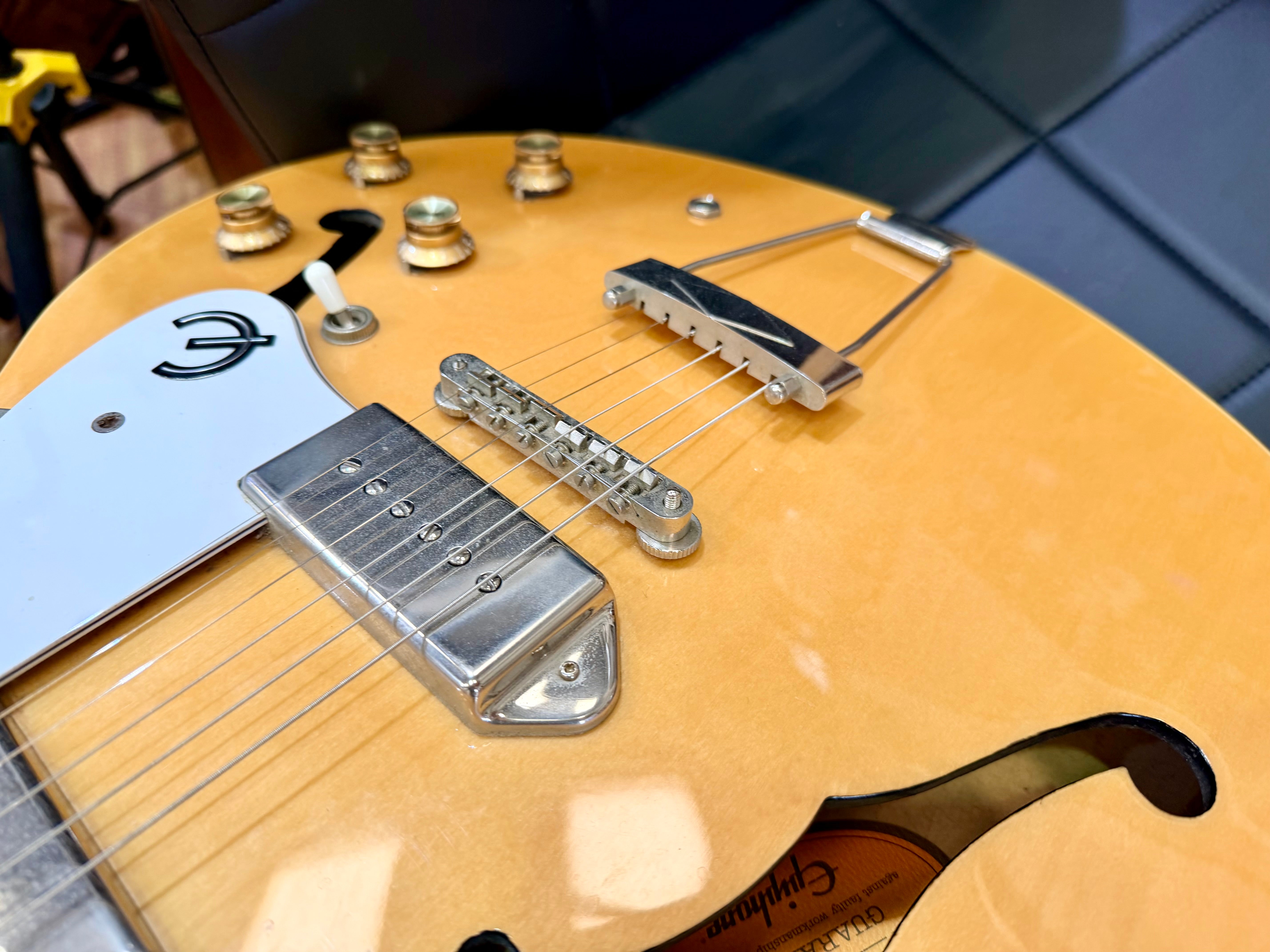 ⚡️2016⚡️ Epiphone Casino Natural Hollowbody P90 Electric Guitar~ Dogear Pickups!
