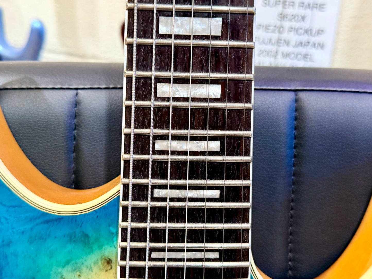 🔥2021🔥 Dean Exile Select 7-String Burl Poplar~ Satin Turquoise Burst~ Rare!