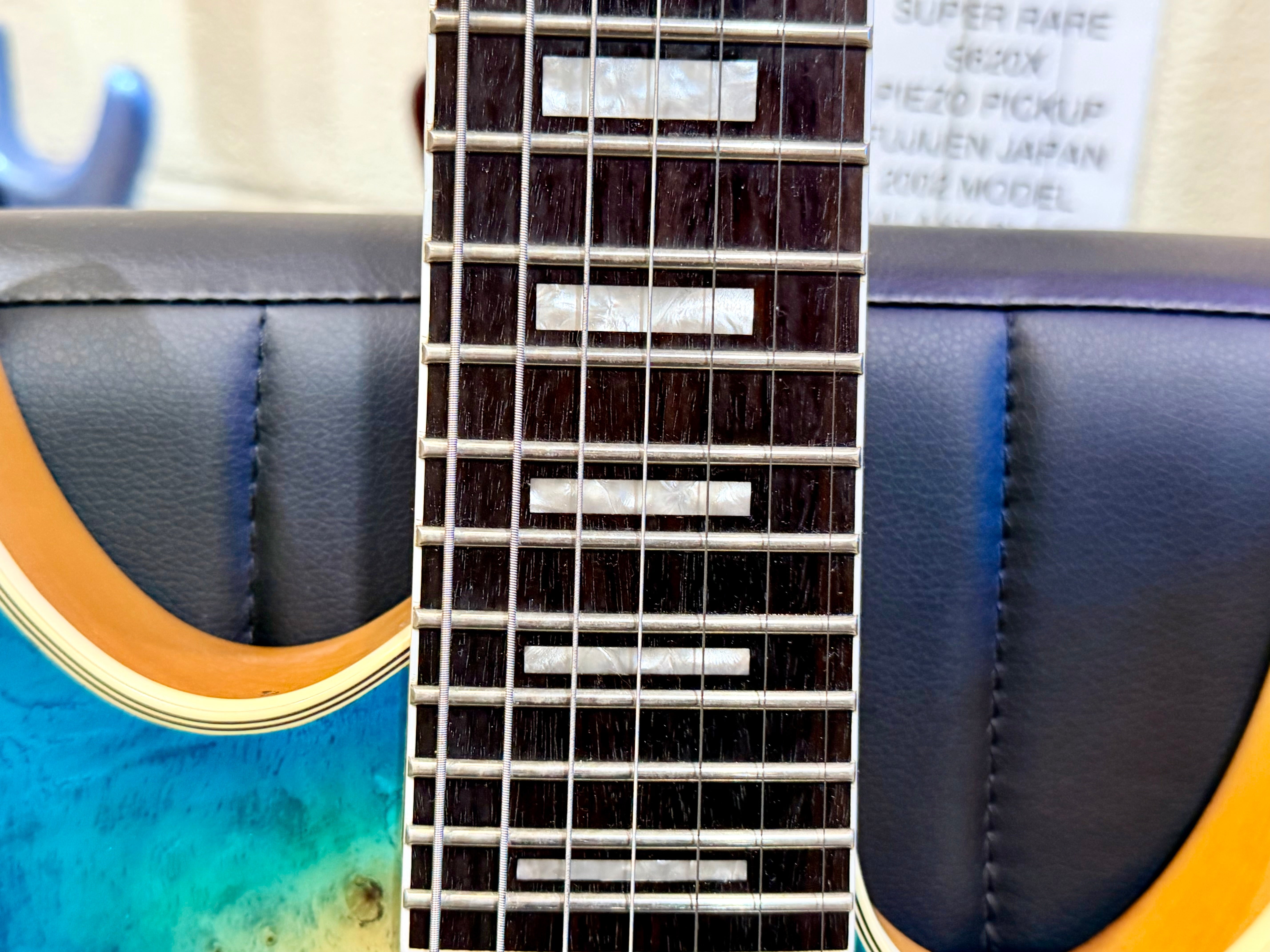 🔥2021🔥 Dean Exile Select 7-String Burl Poplar~ Satin Turquoise Burst~ Rare!