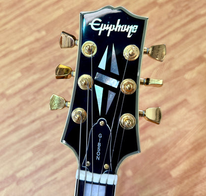 🔥RARE 1989🔥 Epiphone Les Paul Custom MIK First Year~ Open Book~ Korea~ Black!