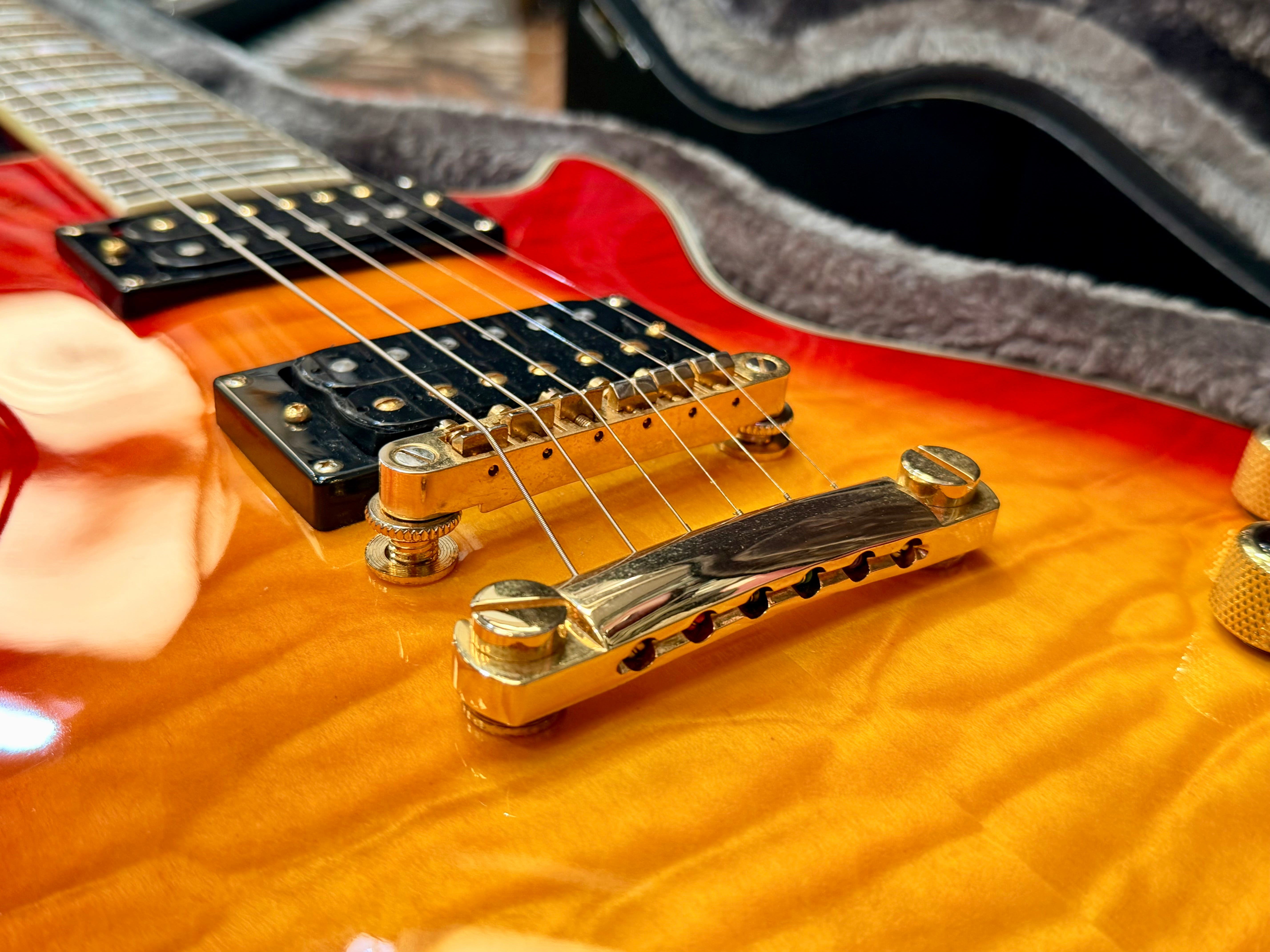🔥GIBSON PICKUPS🔥 Epiphone Prophecy Les Paul Custom Plus GX~ Cherry Sunburst!