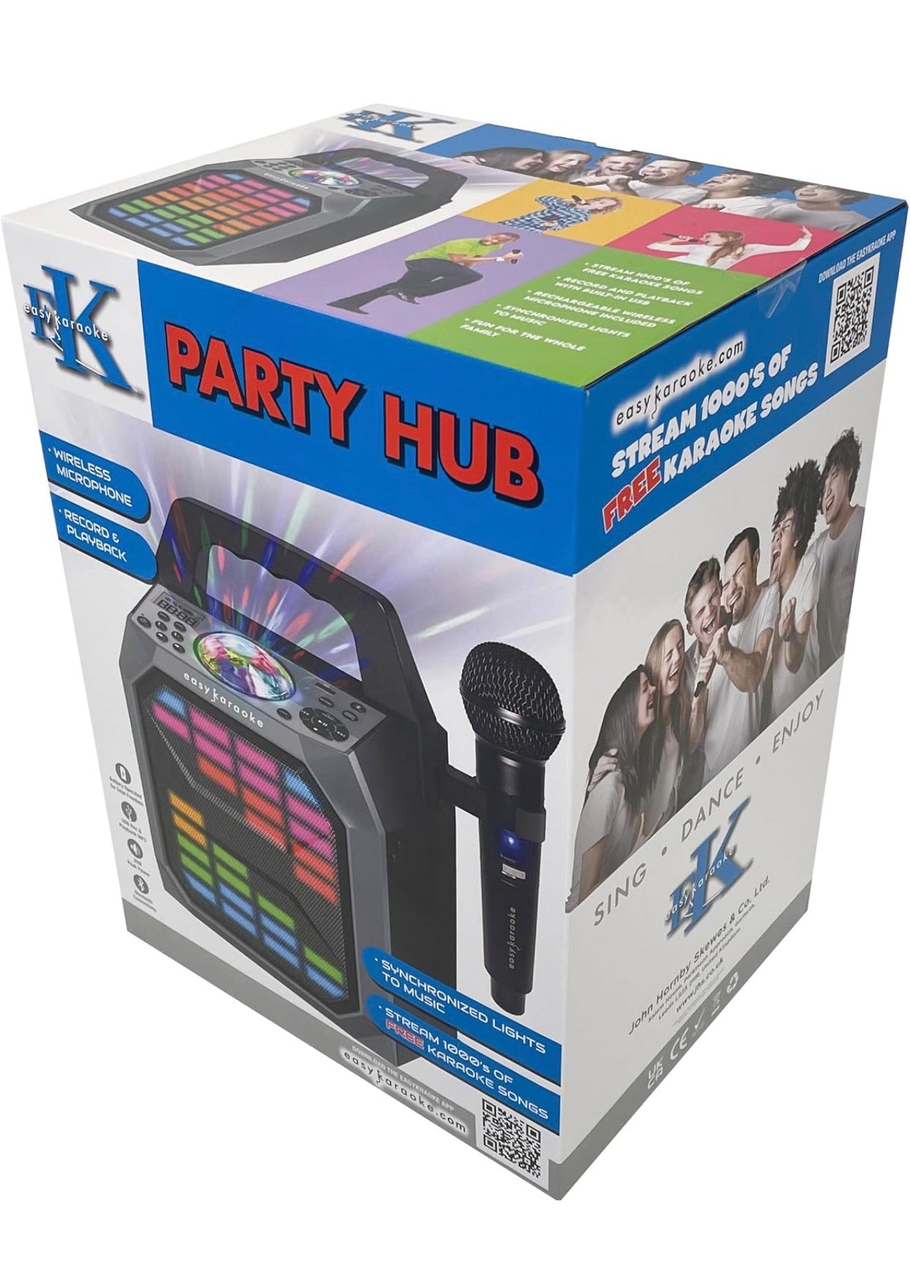 🎤 Easy Karaoke Party Hub Portable Speaker System~ Lights/Wireless Microphone 🎤