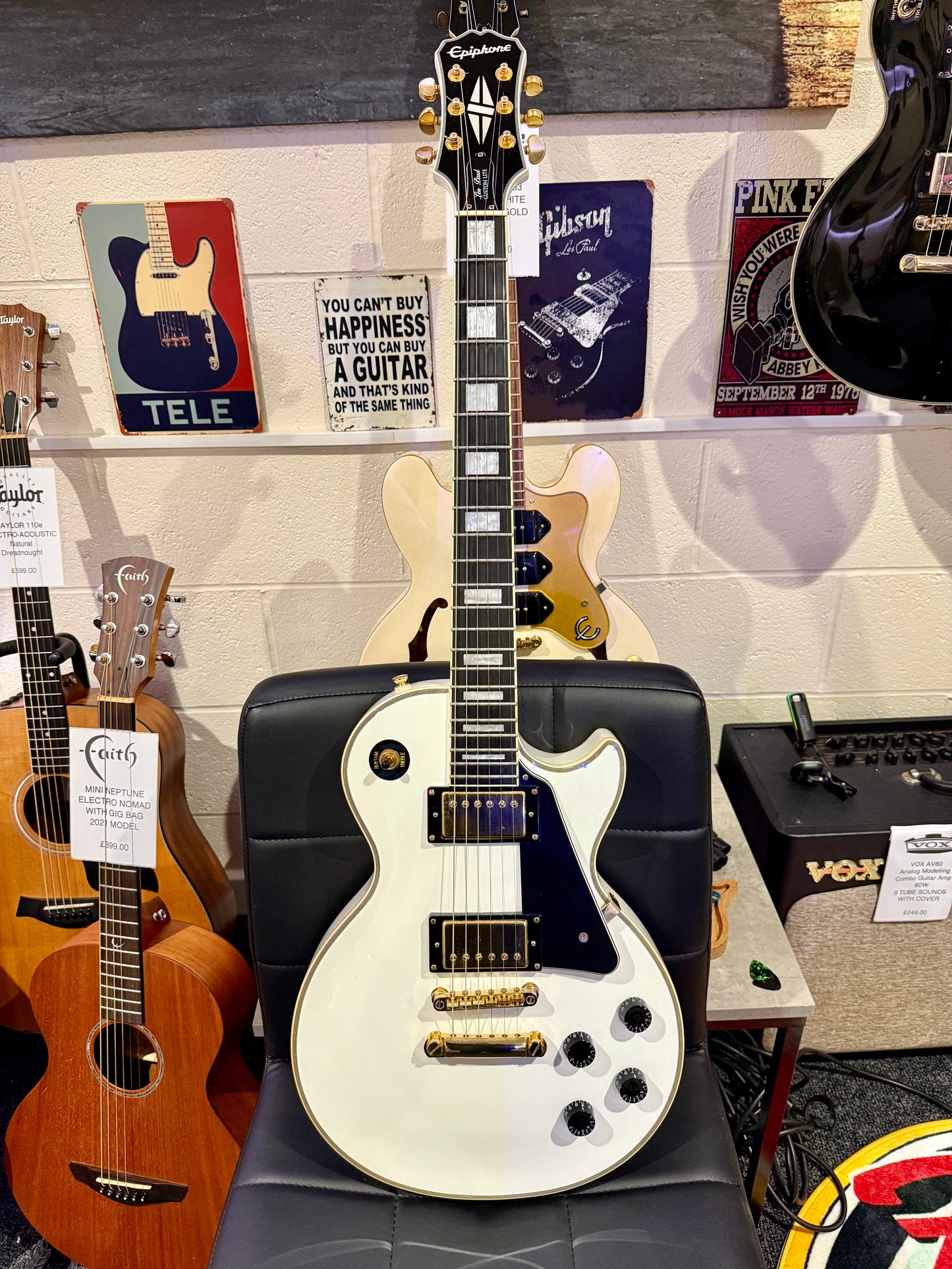 🌟LIMITED EDITION🌟 Epiphone Les Paul Custom Lite~ Alpine White & Gold~ 2019!