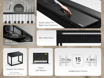🎹 NEW Donner OURA S300 Home Digital Piano~ 88 Key~ Huge Spec~ RRP £969! 🎹
