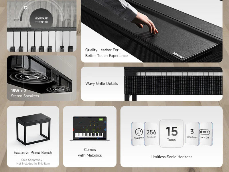 🎹 NEW Donner OURA S300 Home Digital Piano~ 88 Key~ Huge Spec~ RRP £969! 🎹