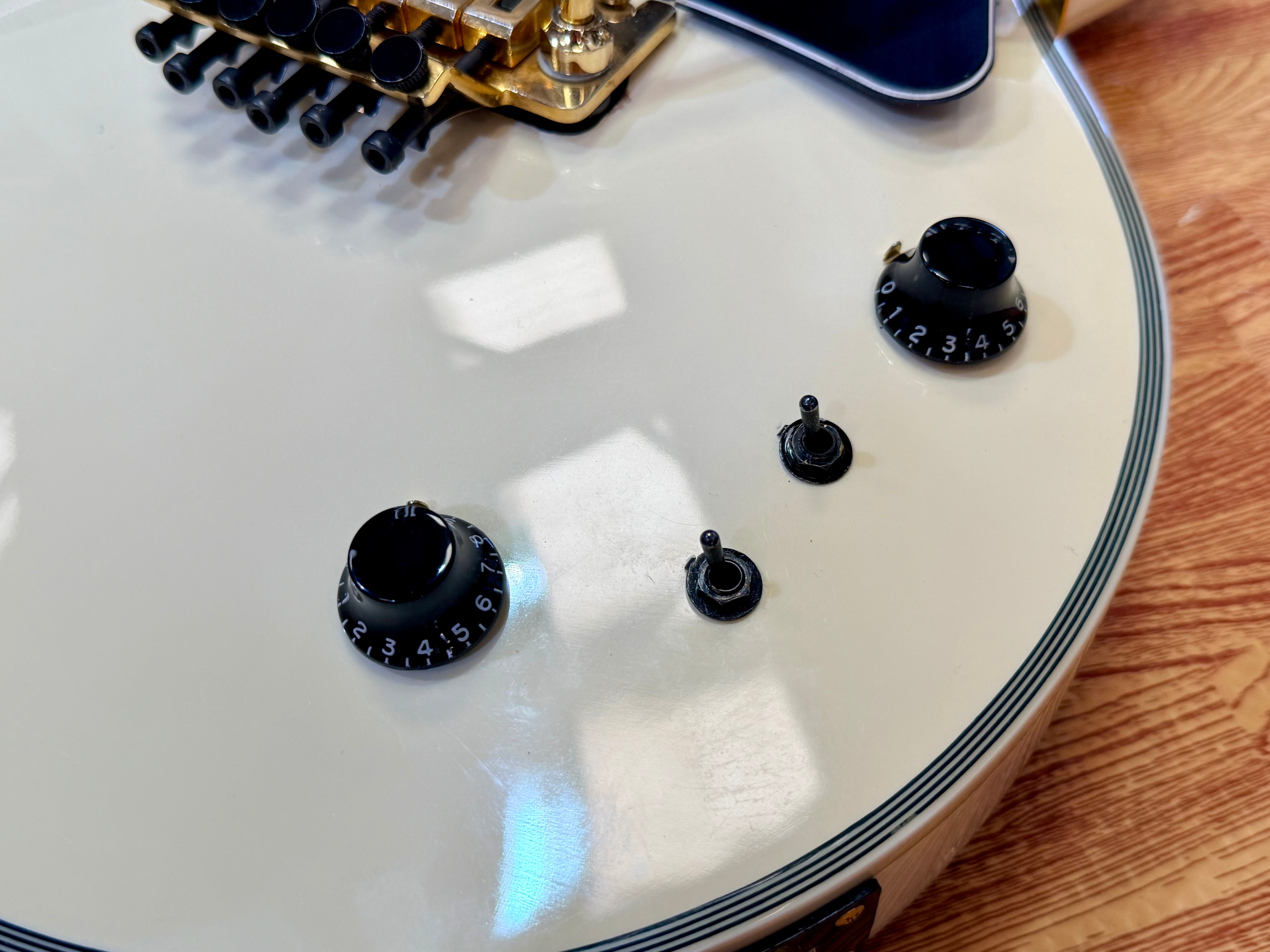 🔥2007🔥 Burny RLC-85S Custom~ Sustainer + Floyd Rose~ Snow White Les Paul!