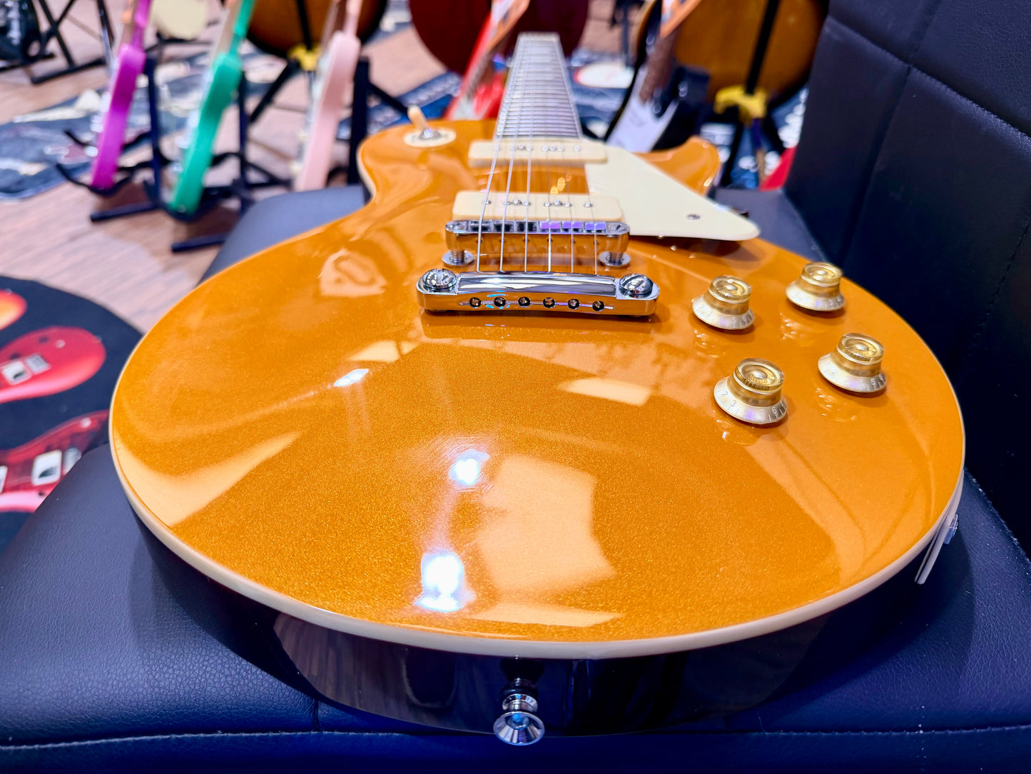 🌟MINT🌟 Harley Benton SC-450 P90 GT Classic Series~ ‘Les Paul Gold Top’ Guitar!