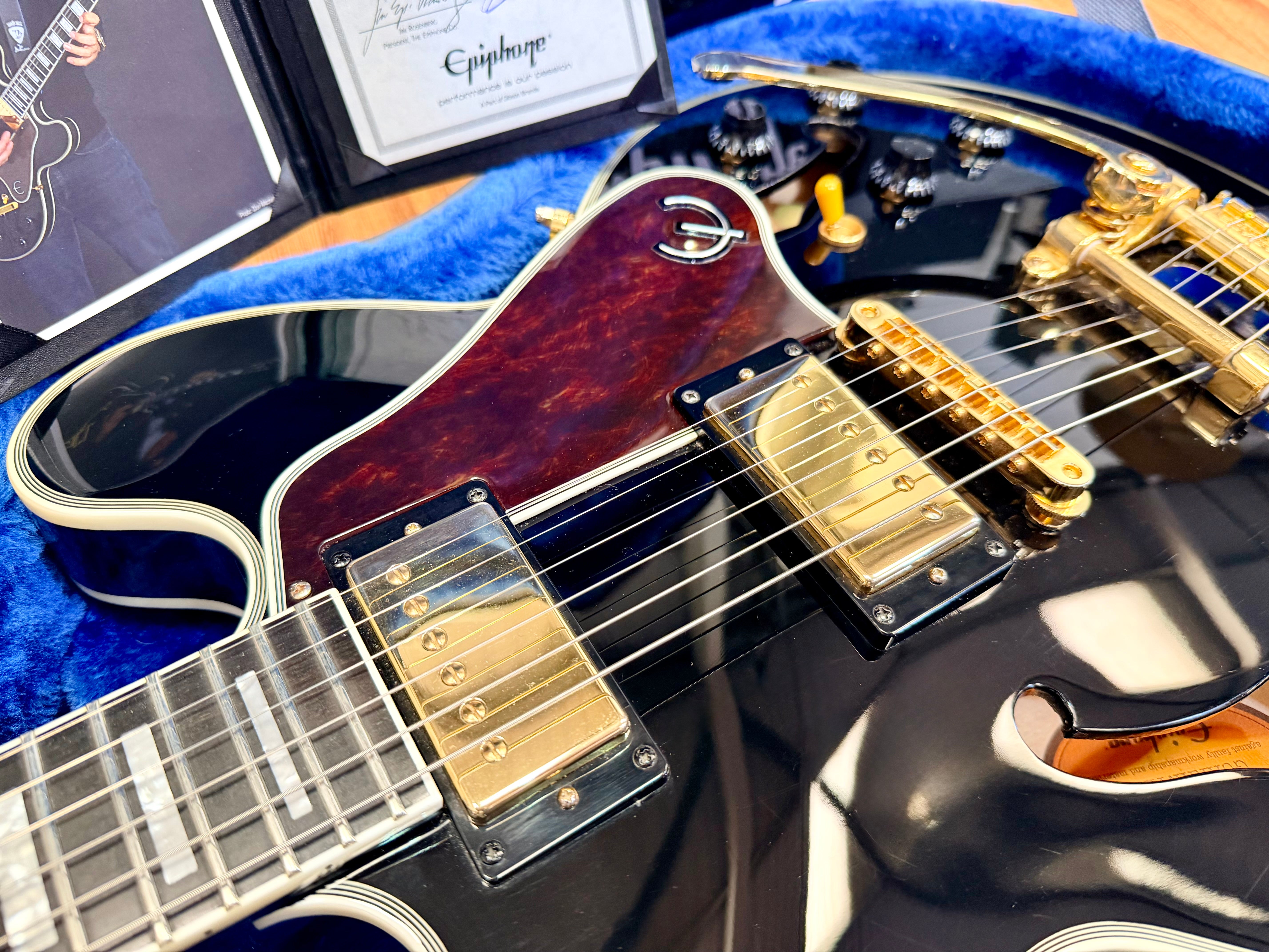 🔥2018🔥 Epiphone Joe Bonamassa ES-355 Limited Edition Black + OHSC & Signed COA