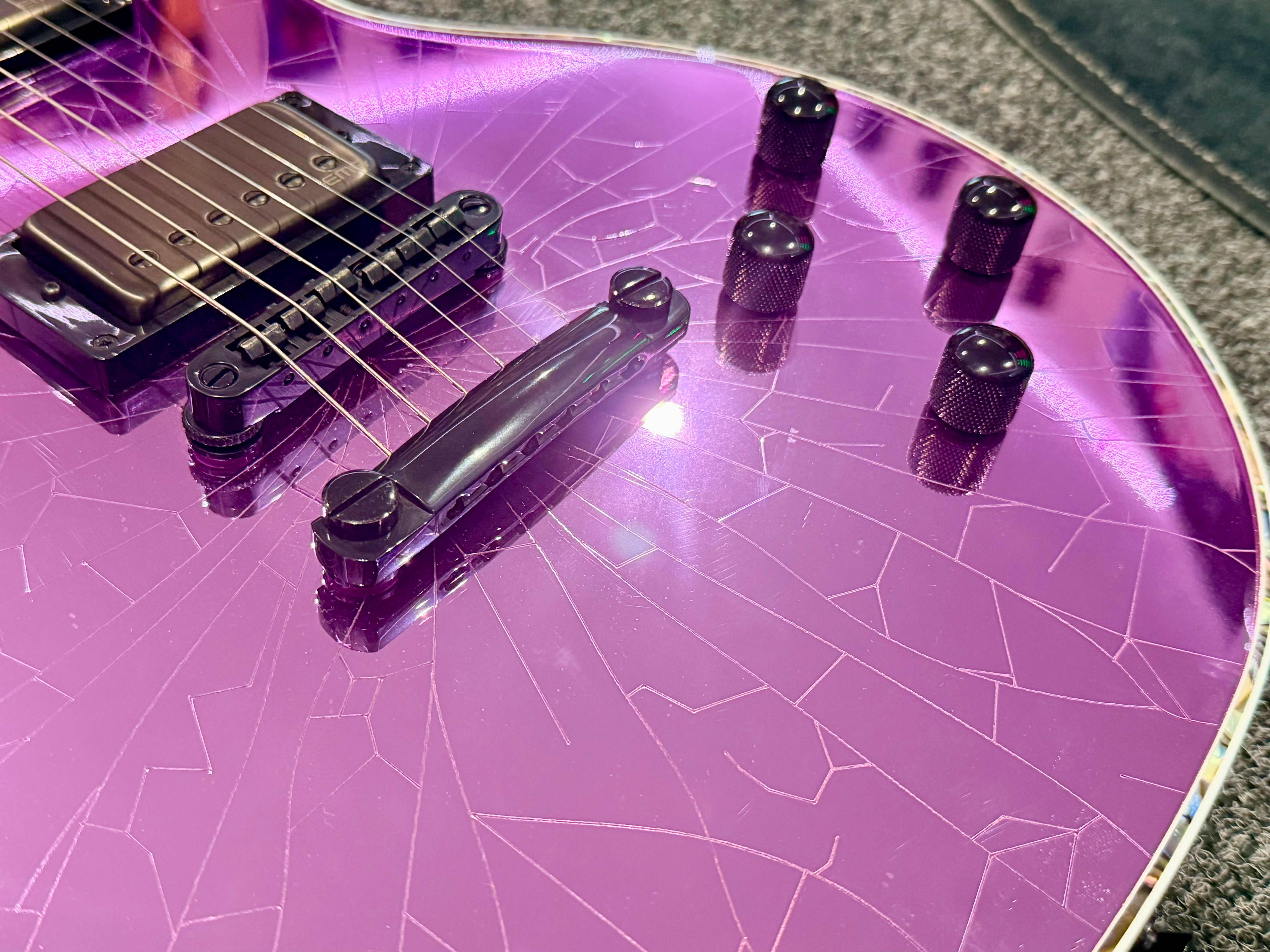 🔥2021🔥 Jackson Pro Series Marty Friedman MF-1 Purple Cracked Mirror Signature!