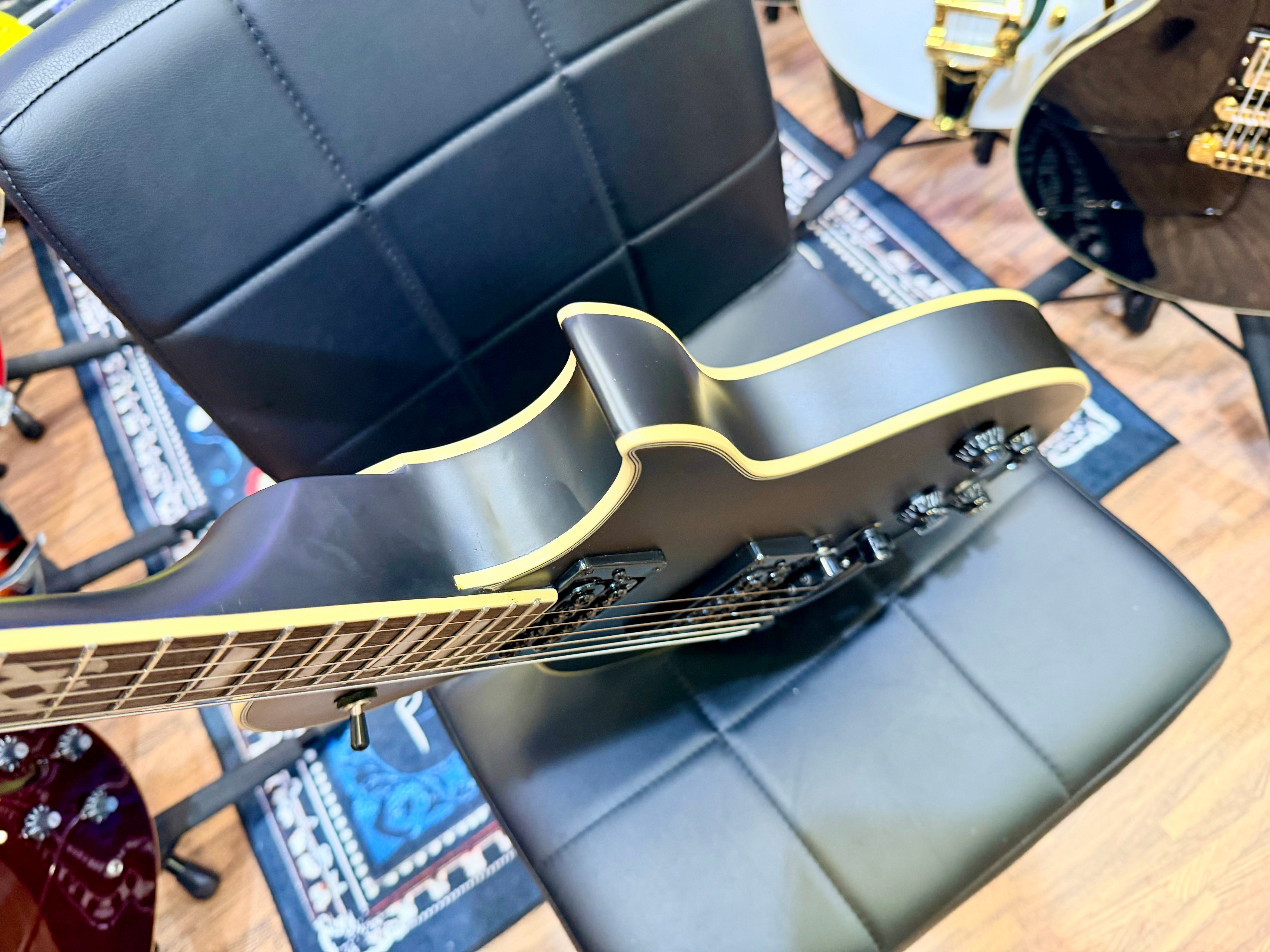 🔥B-STOCK DEAL🔥 NEW Vintage V100 VMX Electric Guitar~ Satin Black Les Paul!