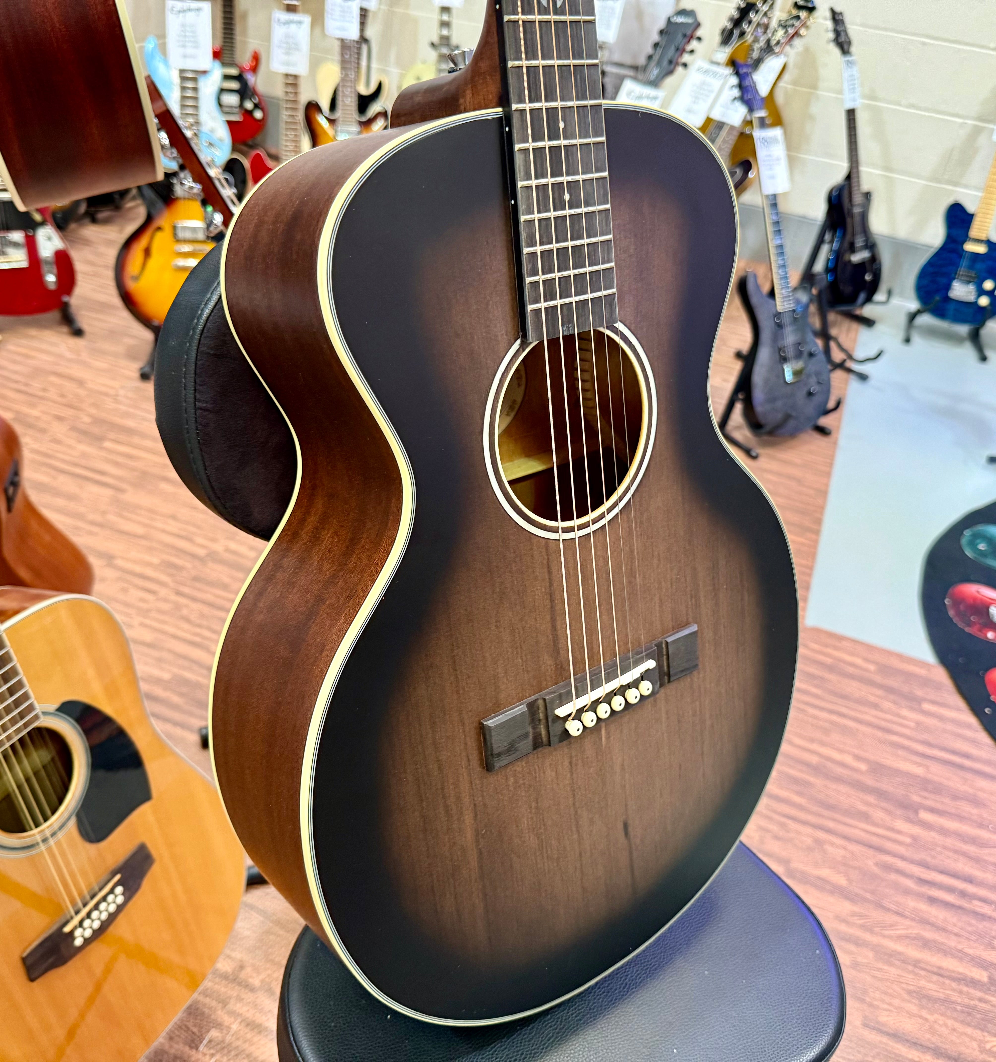 🌟NEW FOR 2025🌟 Vintage Historic Series 'Parlour' Acoustic Guitar ~ Aged Finish