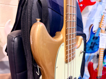 🌟2022🌟 Fender Player Mustang Bass PJ~ Pau Ferro~ Firemist Gold~ Mexican Bass!