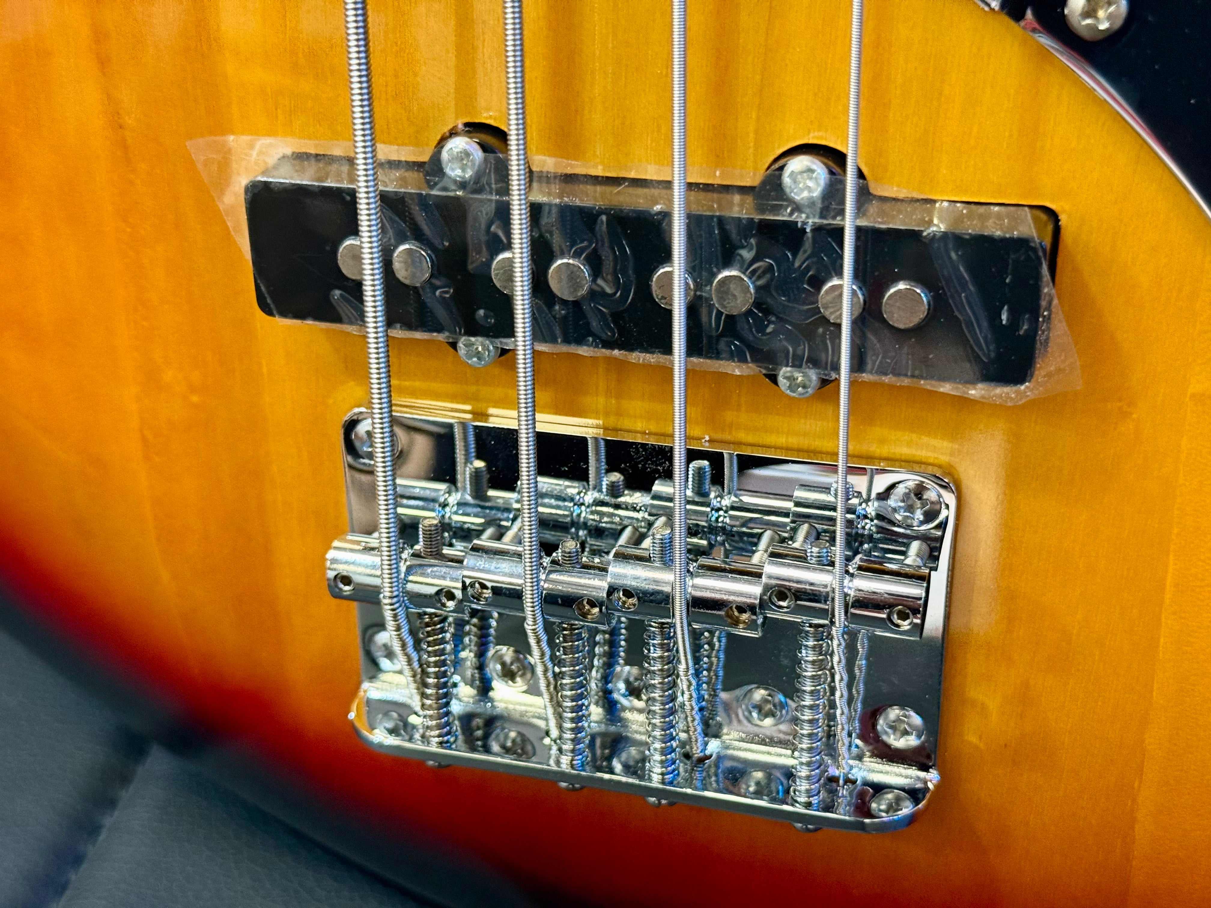 🌟BRAND NEW ~ SHORT SCALE🌟 Eko One VJB JB-100 3/4 Electric Jazz Bass Guitar~ Sunburst!