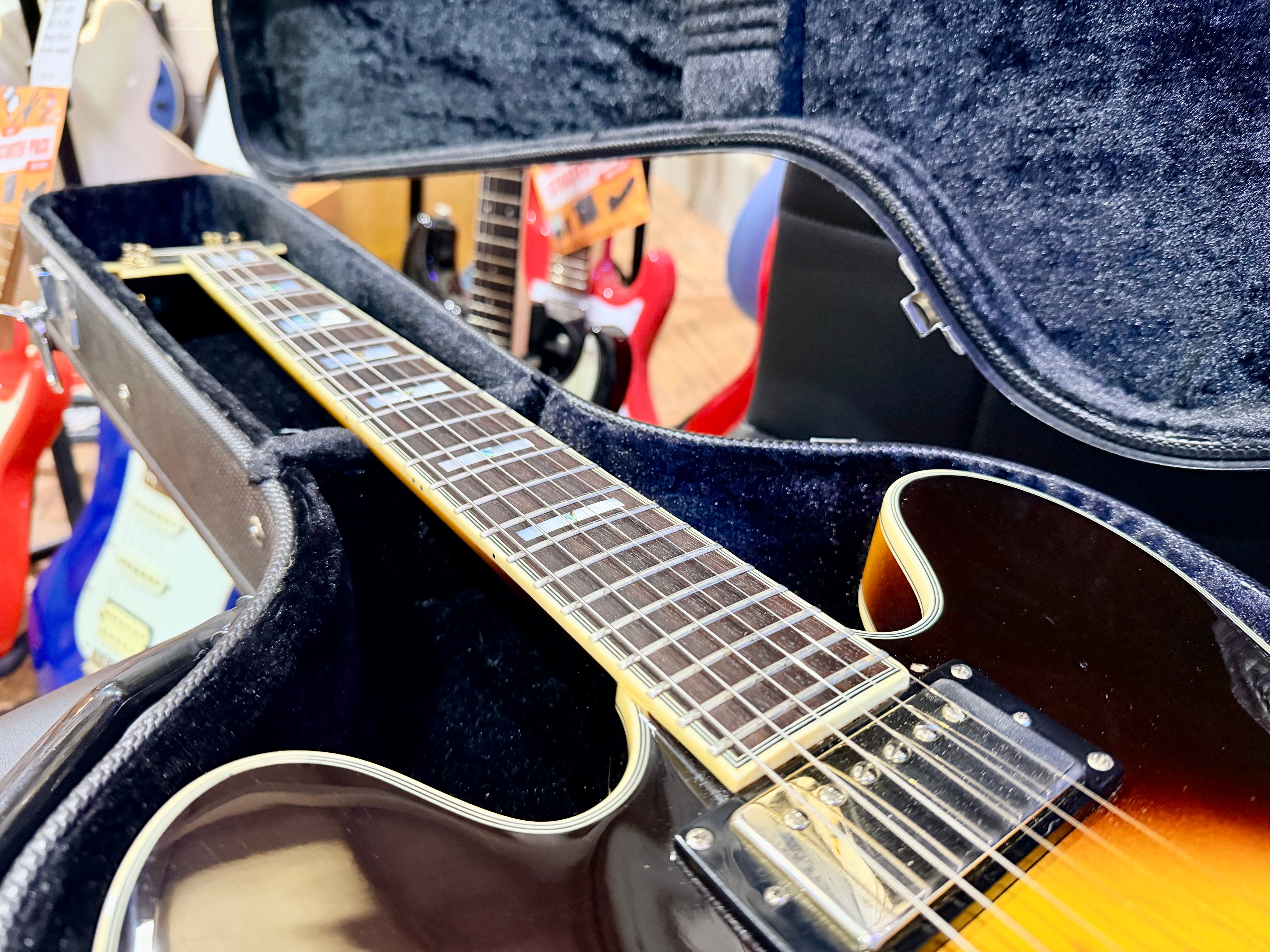 ☀️2008☀️ Epiphone Sheraton ii VS~ Vintage Sunburst~ Hollow-body~ Hard Case!