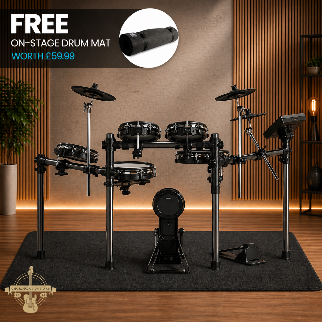 🥁OFFER!🥁 Donner DBEAT Electronic Drum Kit~ Touchscreen~ Mesh Pads + FREE Mat!