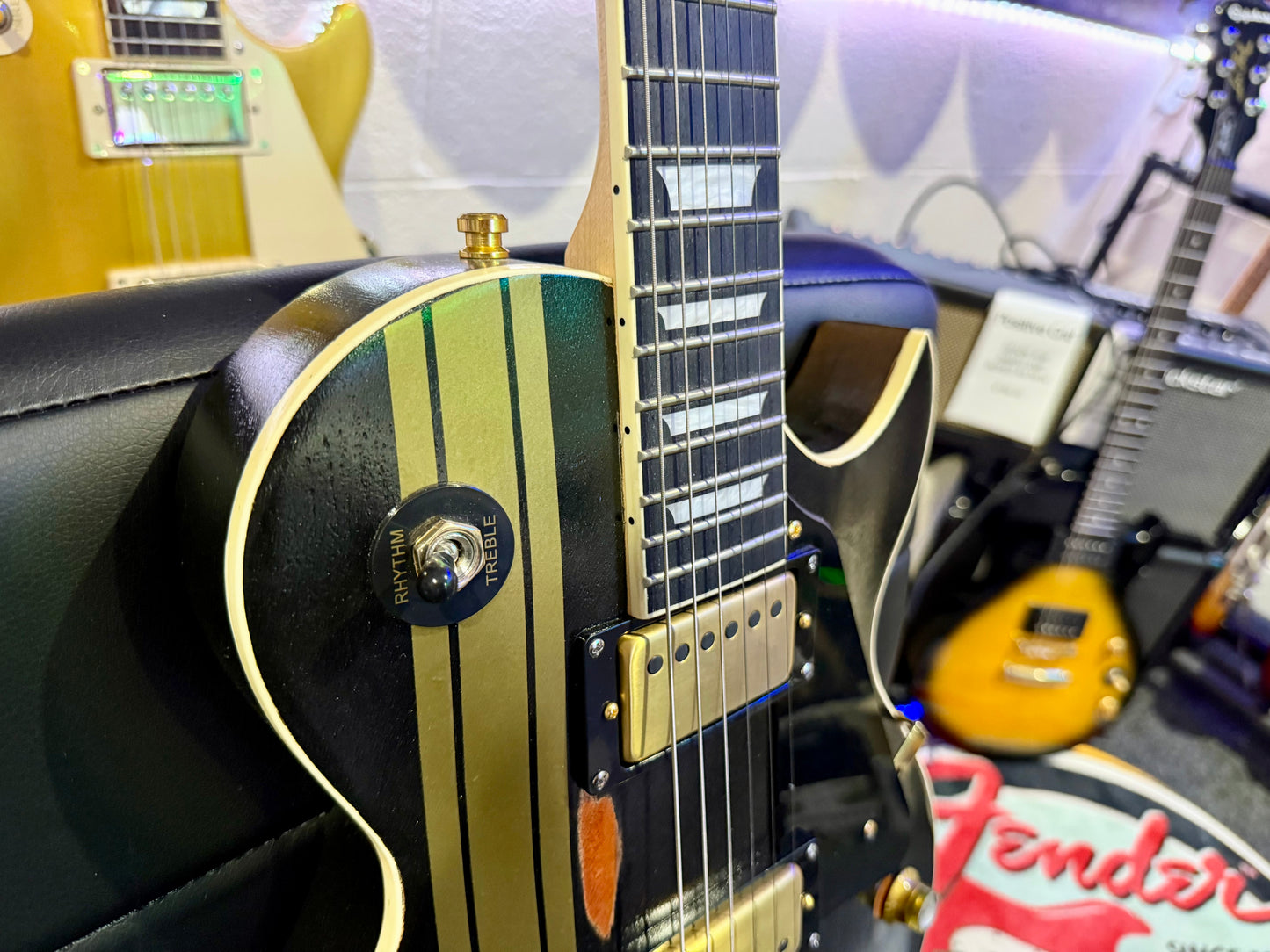 🔥CUSTOM BUILD🔥 James Hetfield Iron Cross Guitar~ Genuine EMG Het set~ESP Style