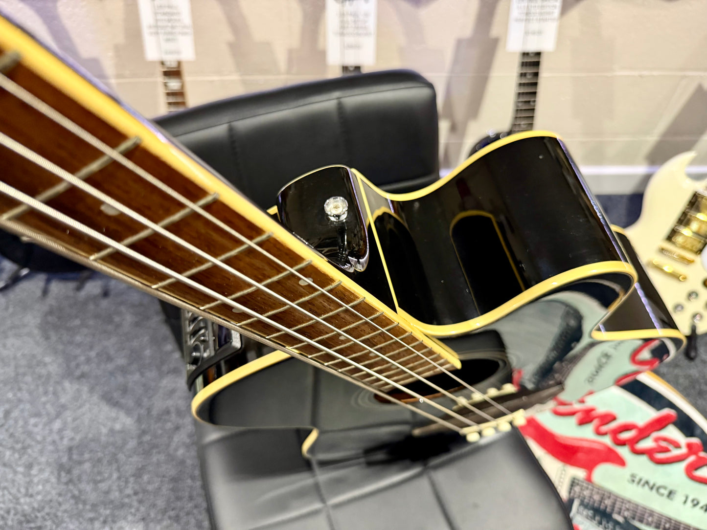 🌟ELECTRO-ACOUSTIC BASS 🌟 Takamine EGB2S-BK Gloss Black Bass~MINT!