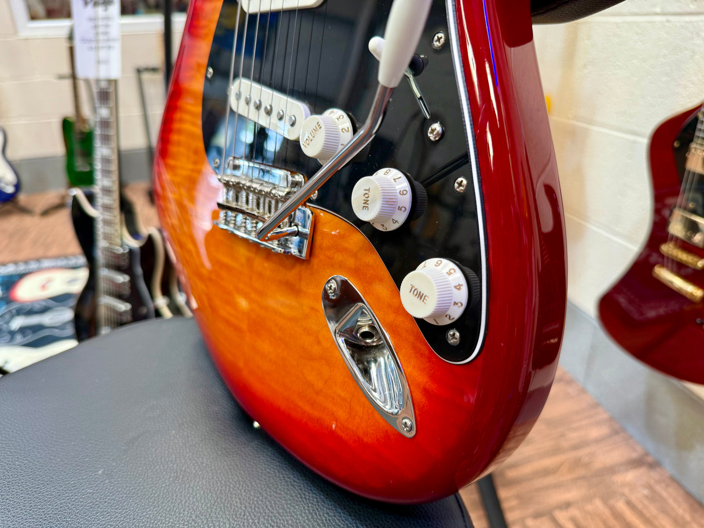 🔥2022🔥 Fender Player Plus Top Stratocaster~ Aged Cherry Burst~ Mexican Strat!