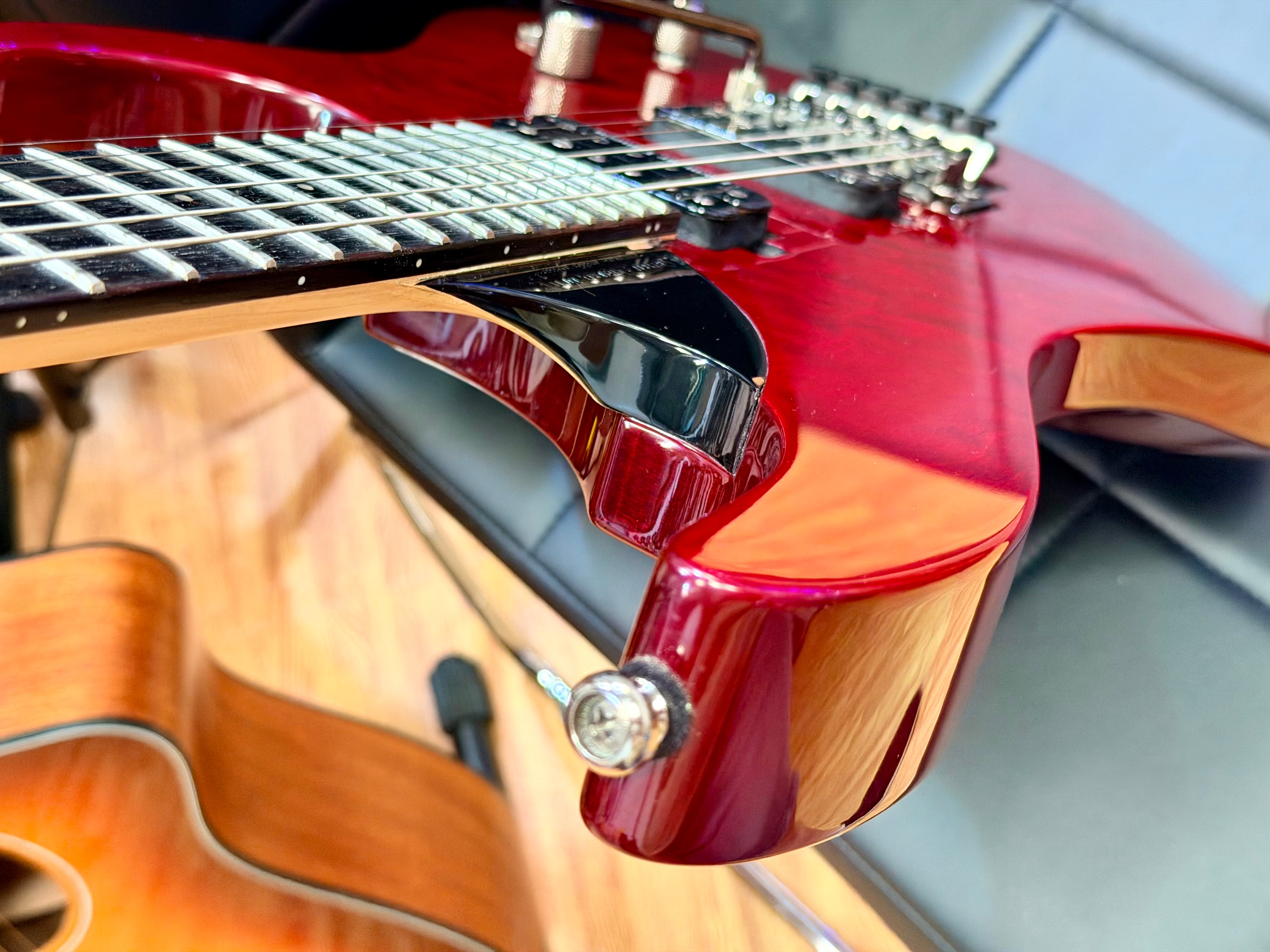 🔥RARE🔥 Washburn Parallaxe PXS10FRQTR Floyd Rose~ Seymour Duncan~ 2014~ Red