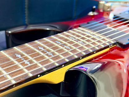 🔥7-STRING🔥 Schecter Demon-7 FR In Crimson Red Burst~ Floyd Rose~ Active~ 2017!