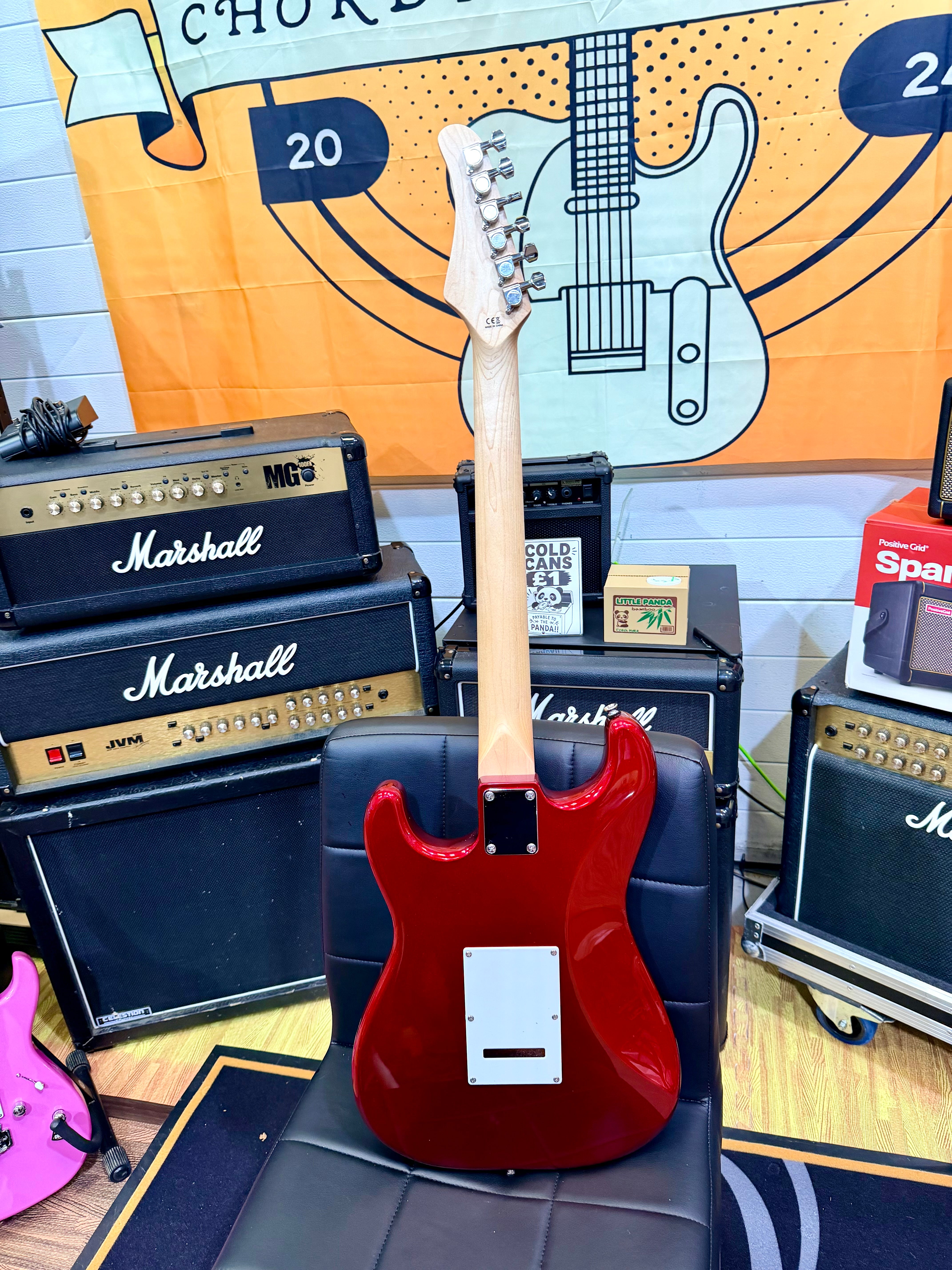 🎸 EastCoast ST1 Electric Guitar- Candy Apple Red~ Maple Neck Stratocaster 🎸