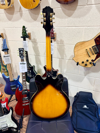 ☀️2008☀️ Epiphone Sheraton ii VS~ Vintage Sunburst~ Hollow-body~ Hard Case!