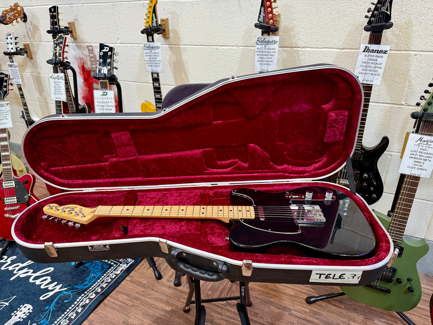 🔥 1977 USA 🔥 Fender Telecaster~ All Original Black~ Maple Board~ Hard Case!