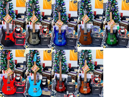 🎁 ELECTRIC GUITAR STARTER PACK 🎁 Ibanez Gio GRX70QBB~ Trans Blue Burst + Laney Amp, Bag, Tuner