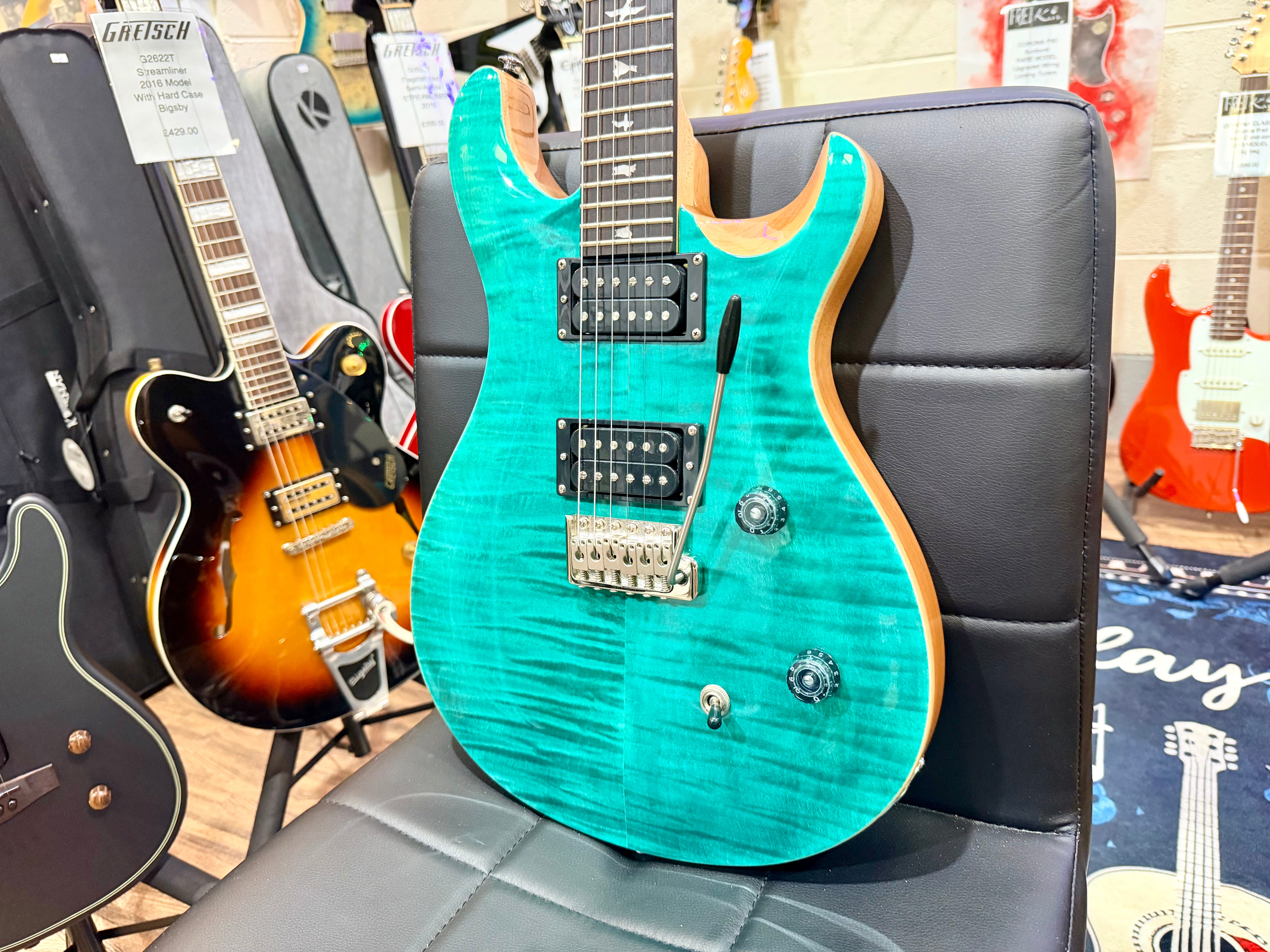 ✨MINT 2025✨ PRS SE CE24 Turquoise~ Ex-Demo~ Electric Guitar + Gig Bag!