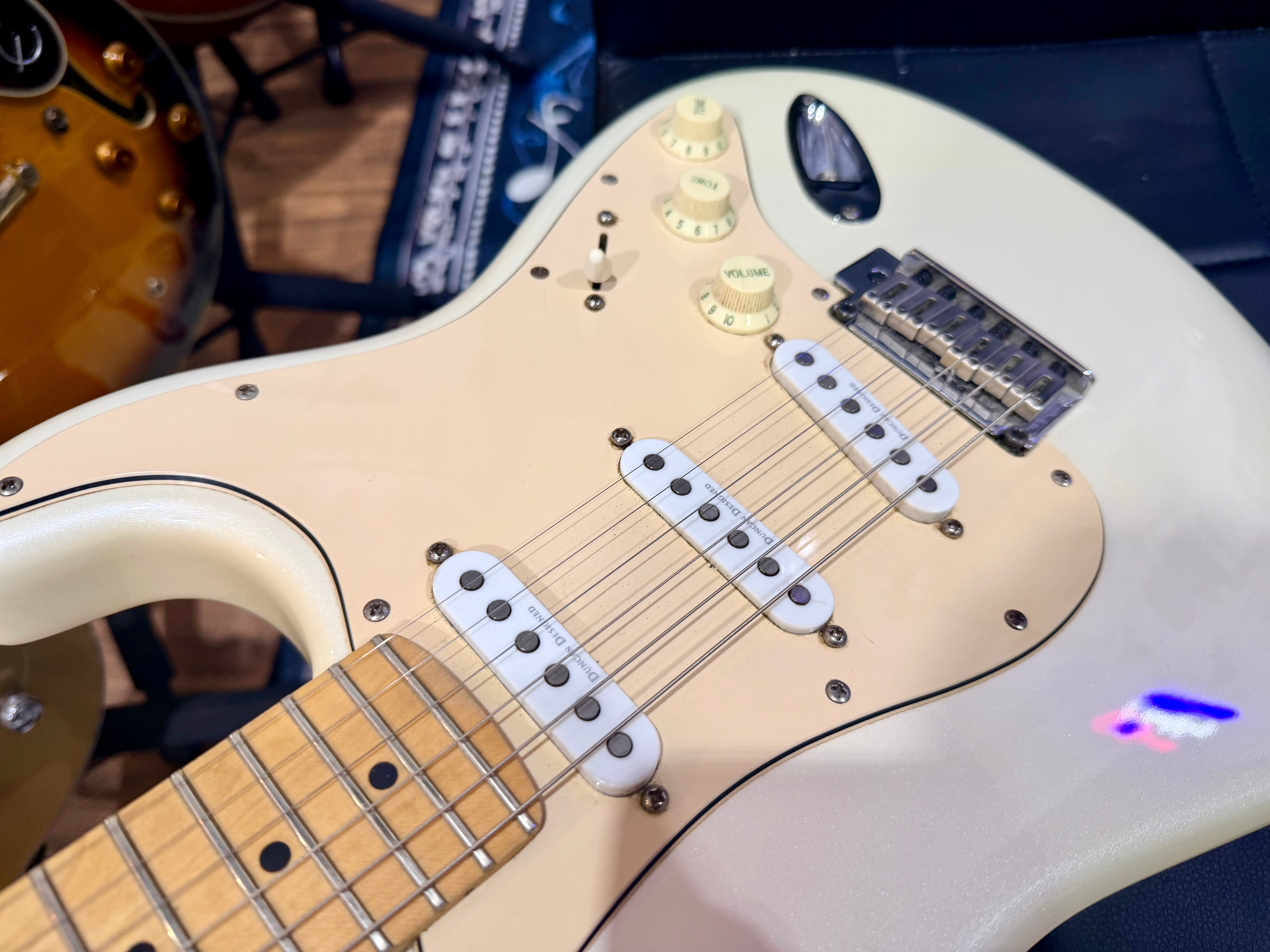 🌟2013🌟 Fender Squier Deluxe Stratocaster~ Olympic White Pearl~ Indonesia Made!