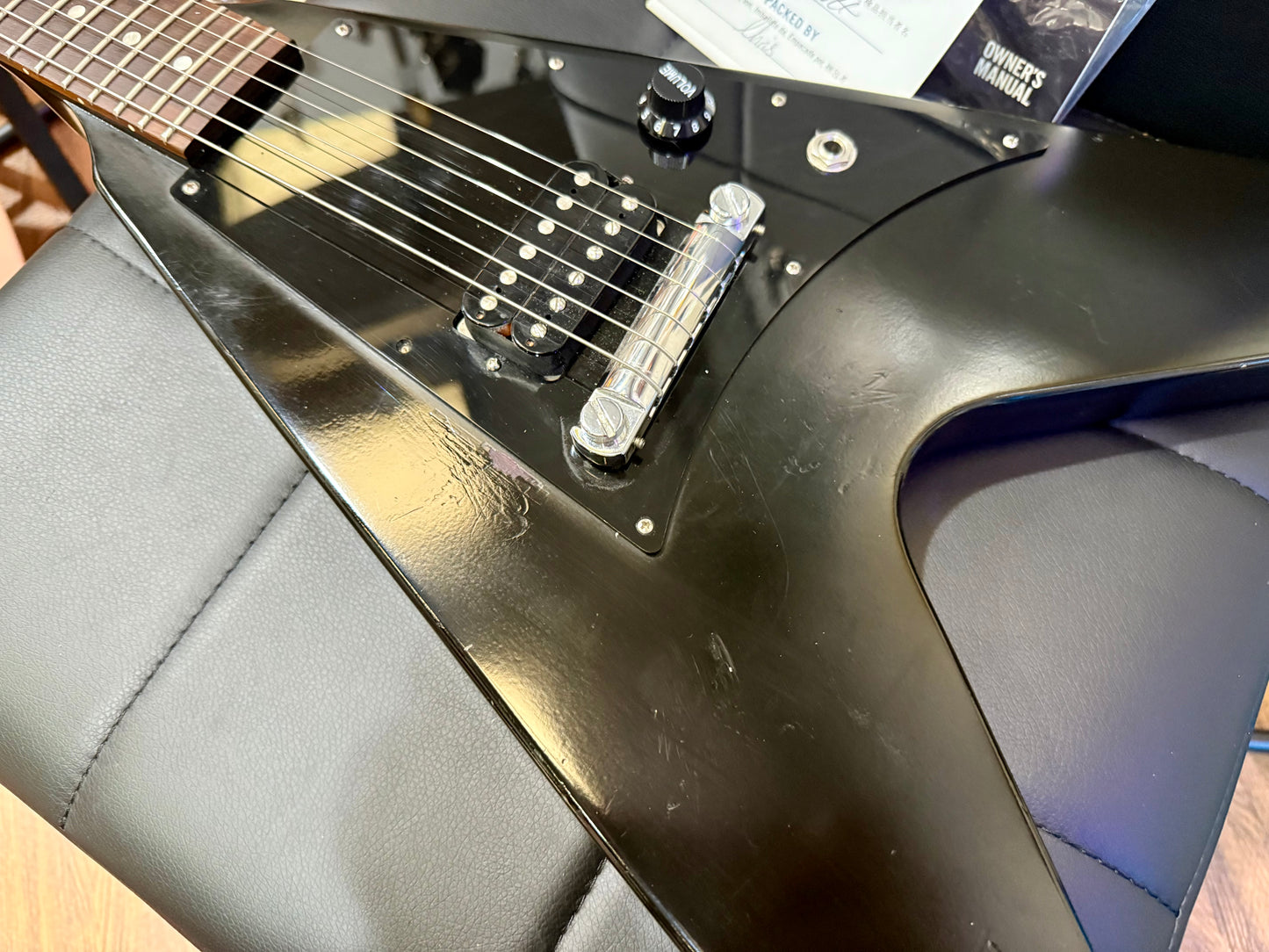 🔥2011 USA🔥 Gibson Melody maker Flying V~ Matte Black Satin~ Gig Bag & Docs!