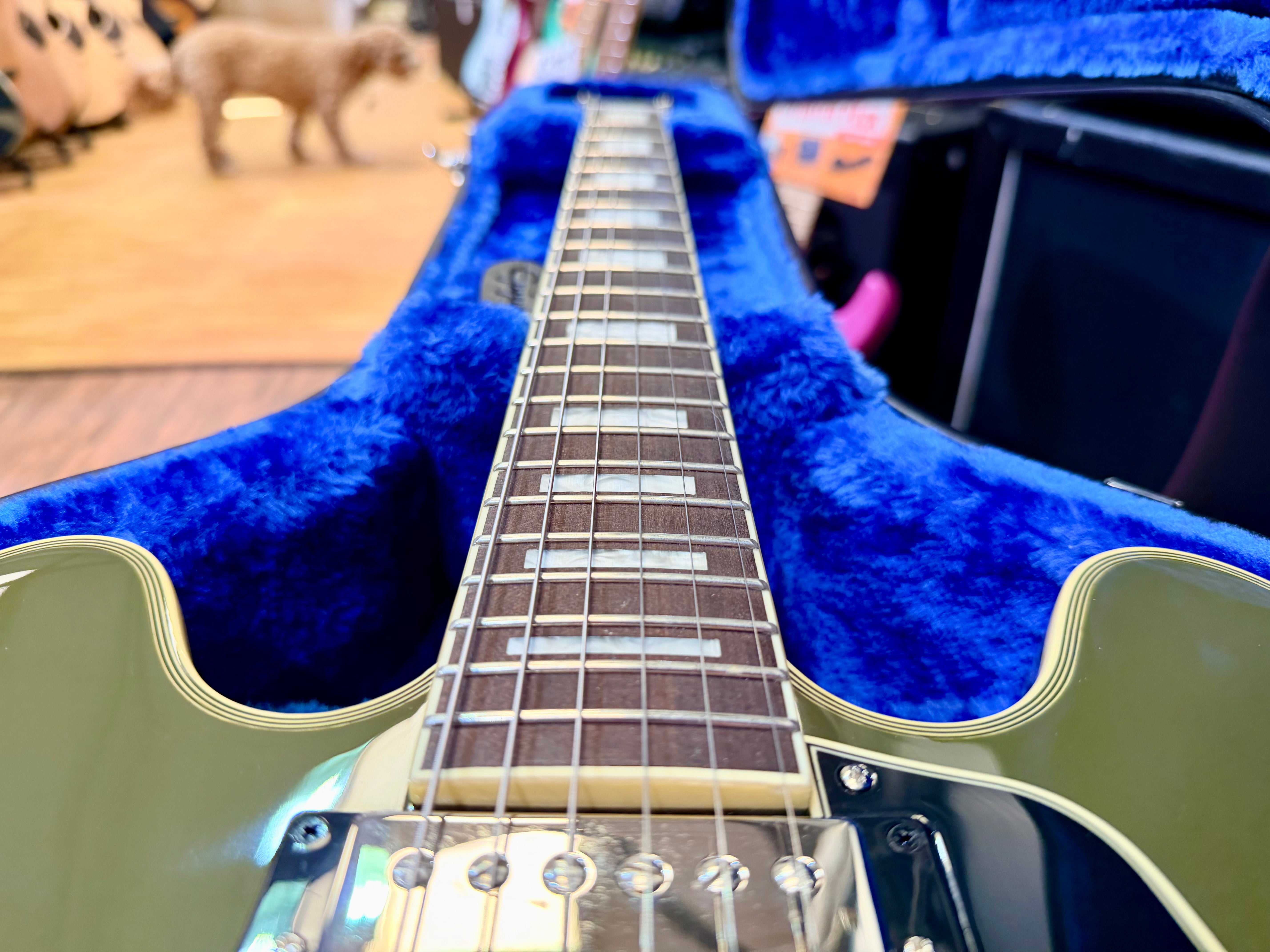 ⚡️2023⚡️ Epiphone Shinichi Ubukata ES-355 Olive Drab~ Inspired By Gibson Custom!