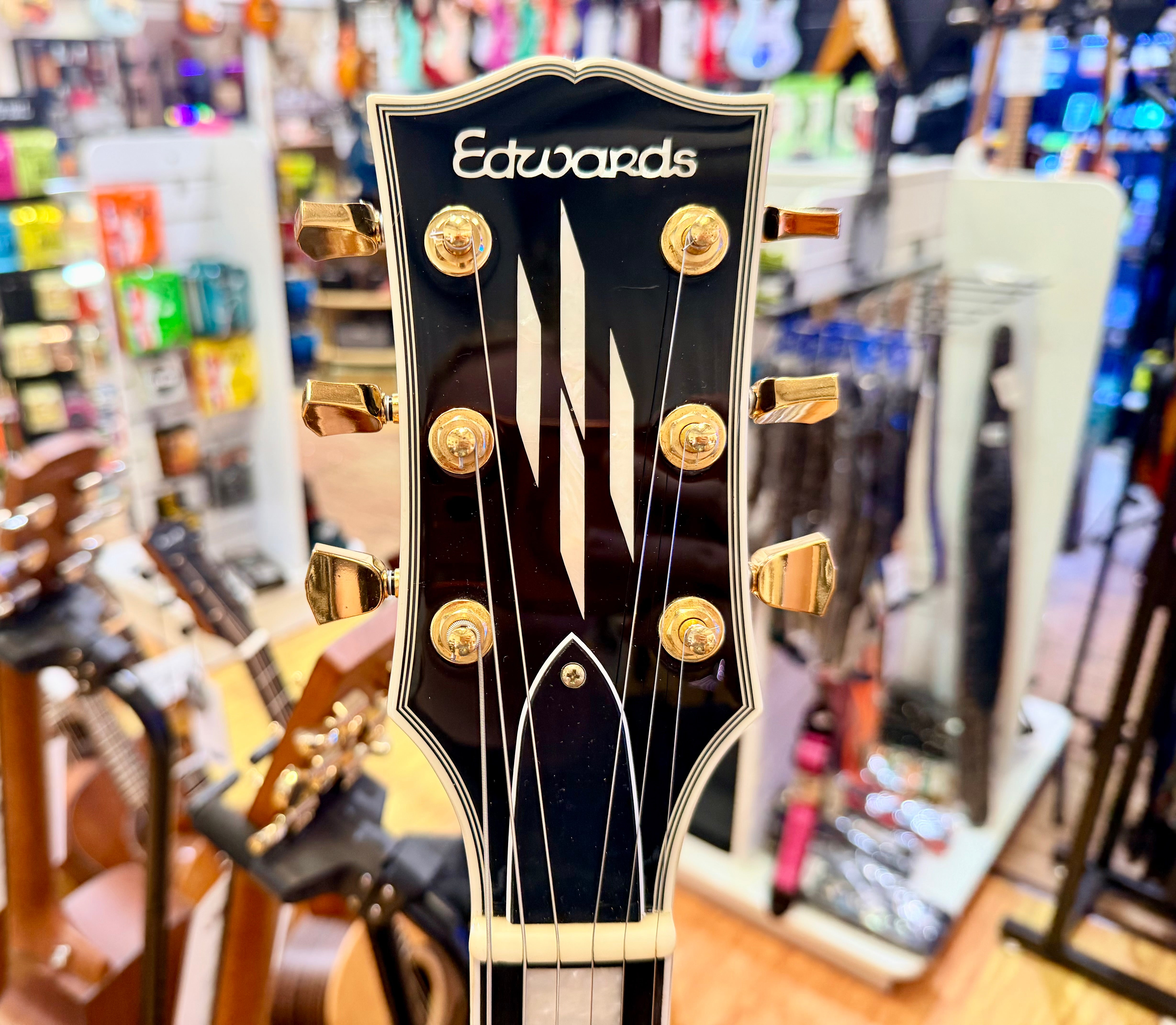 🔥2018🔥 Edwards E-LP-105CD Les Paul Custom Ebony~ Made In Japan ‘ESP’ MIJ + Bag