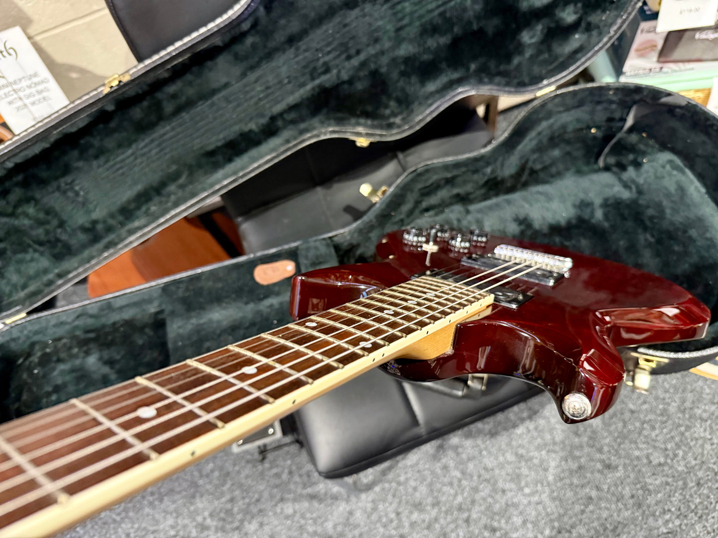 🔥RARE🔥 Ibanez AX220QM Double Cut~ Made In Korea~ 2000~ Hard Case~ Trans Red!