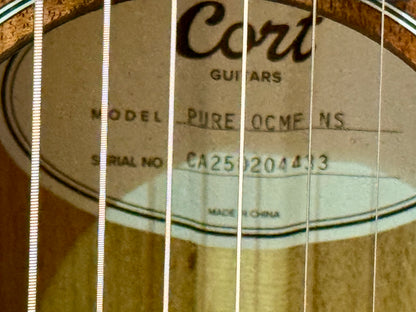 🌟2025 NEW MODEL🌟 Cort Pure OCMF All-Solid Mahogany Electro-Acoustic~ Gig Bag!