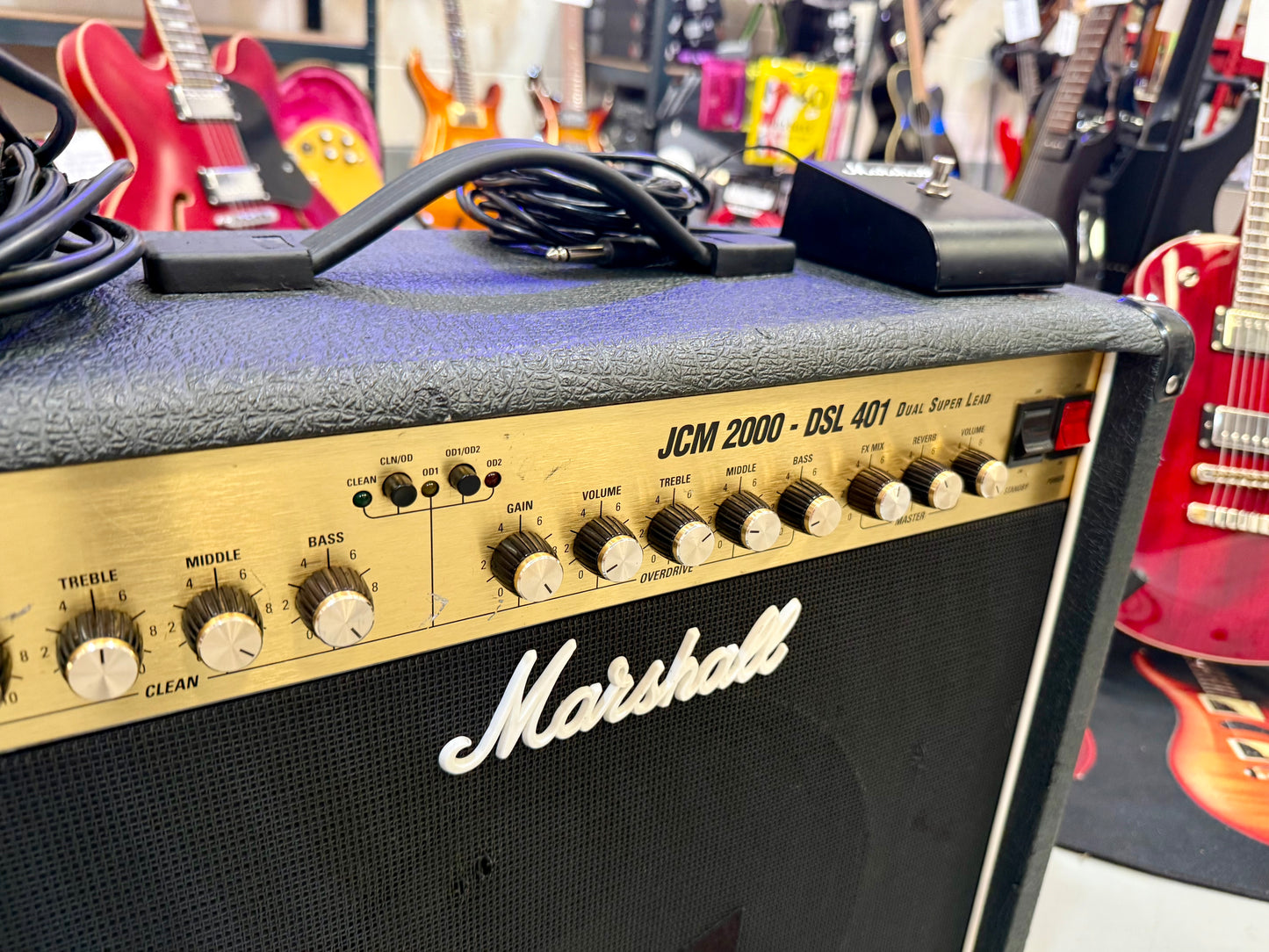 🎸 Marshall JCM 2000 DSL 401~ Guitar Combo Amplifier 40w Amp~ 3x Footswitches 🎸