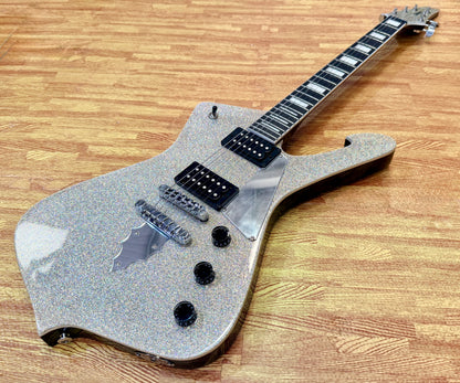⚡️2023⚡️ Ibanez PS60 Paul Stanley Signature~ Metallic Silver Sparkle Guitar!