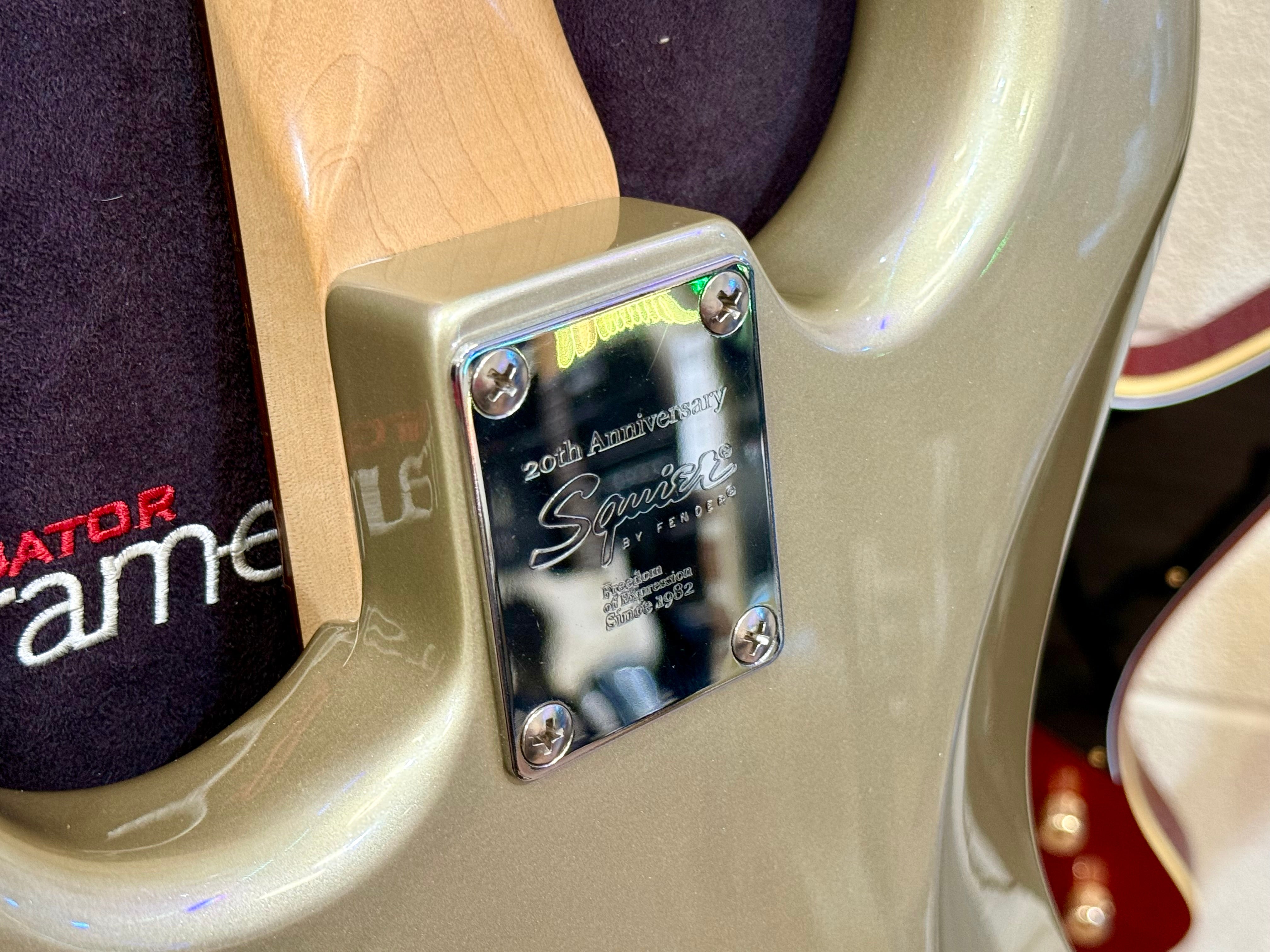 🌟2002🌟Fender Squier Stratocaster~ 20th Anniversary Ltd Edition~ Shoreline Gold!