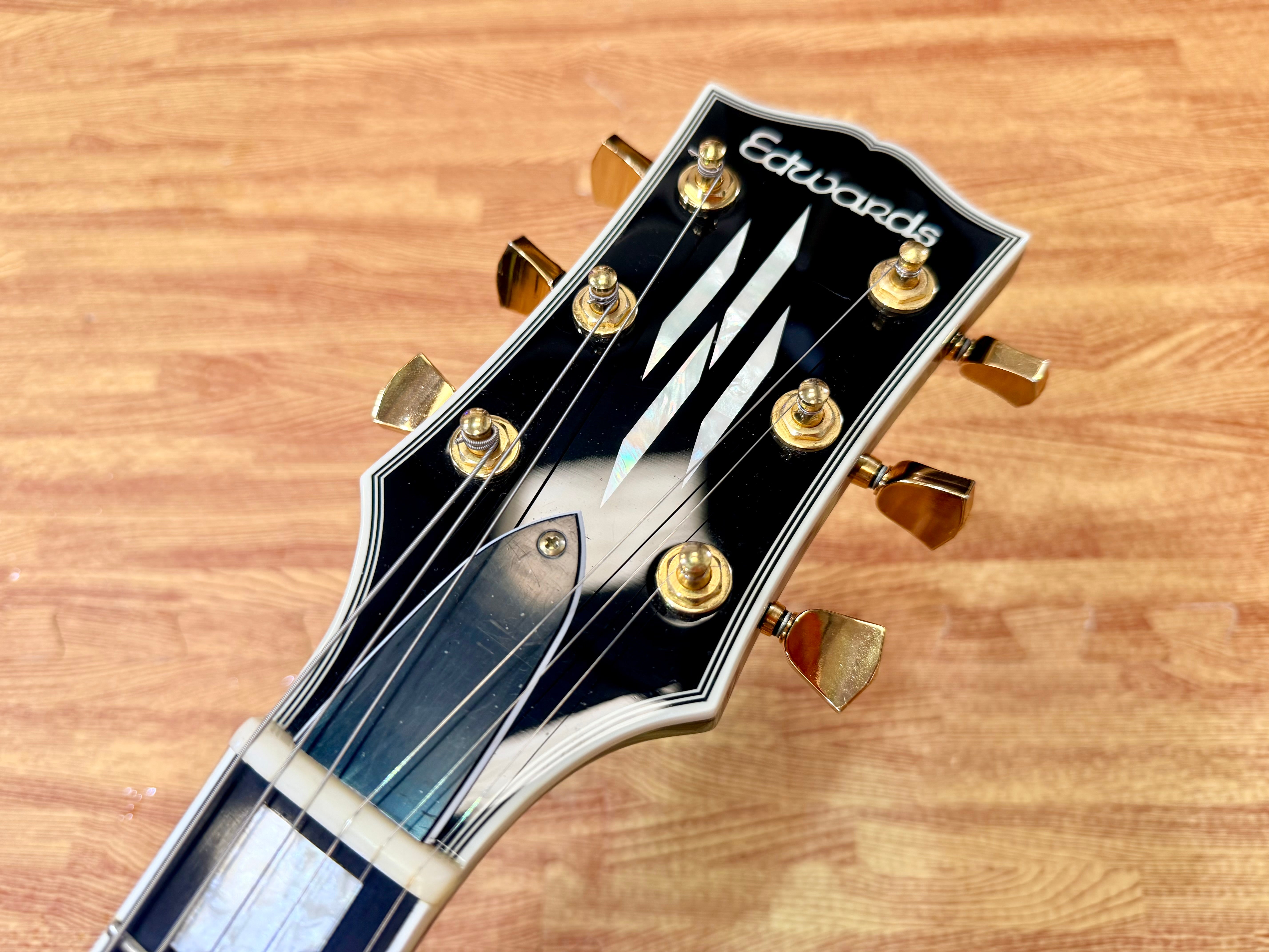 🔥2018🔥 Edwards E-LP-105CD Les Paul Custom Ebony~ Made In Japan ‘ESP’ MIJ + Bag