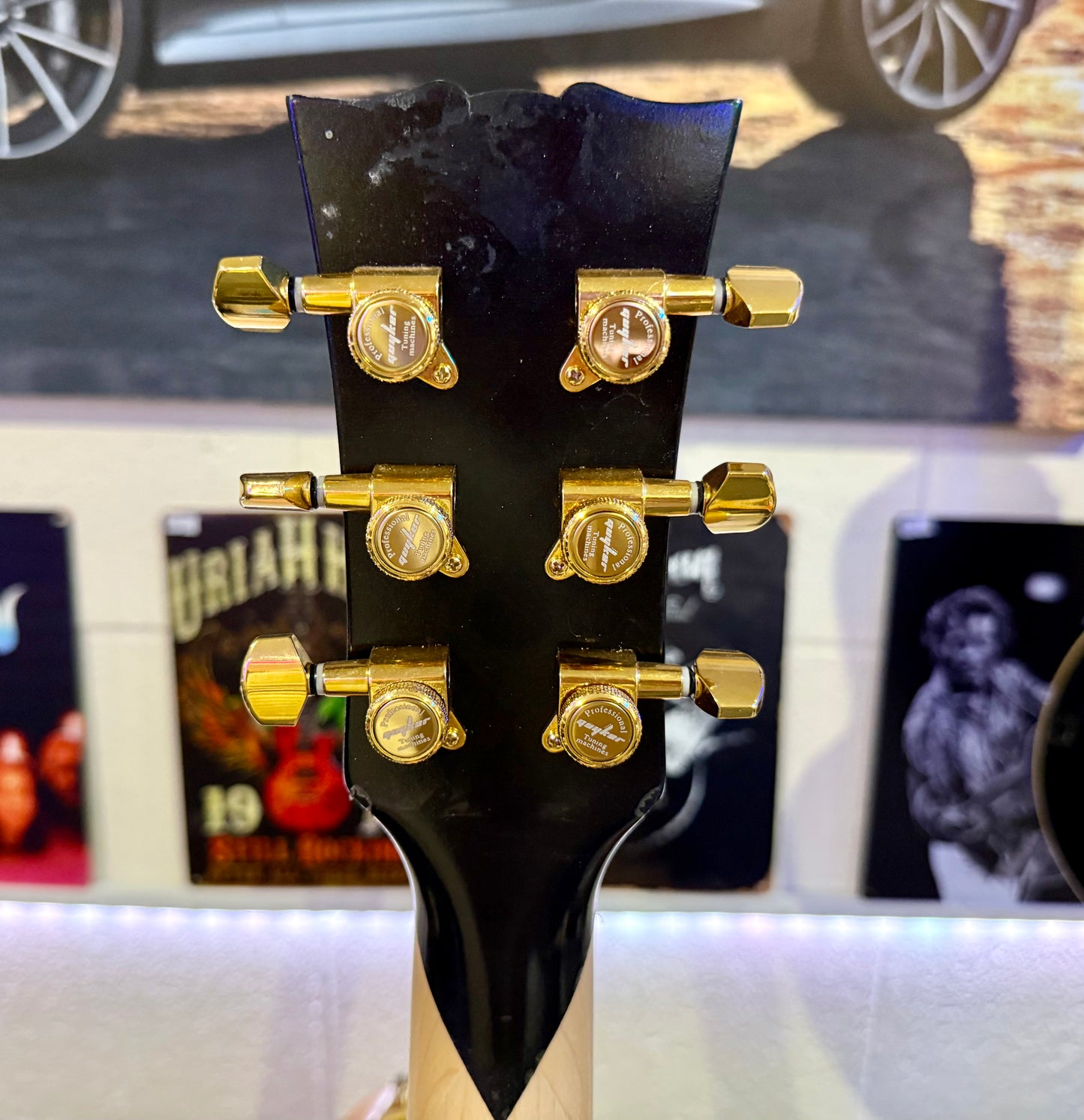 🔥CUSTOM BUILD🔥 James Hetfield Iron Cross Guitar~ Genuine EMG Het set~ESP Style