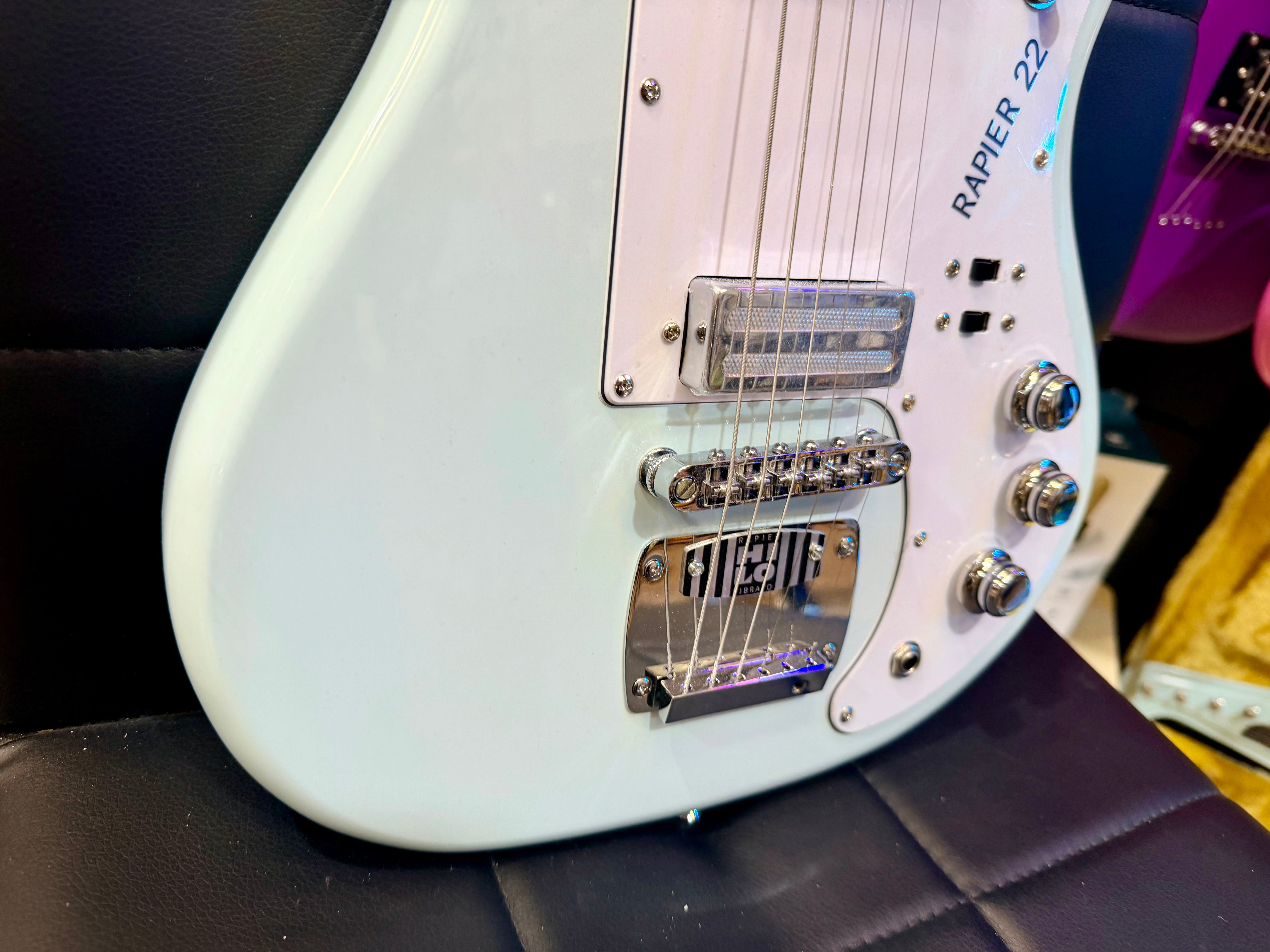 ✨EX-DEMO✨ Rapier 22 Electric Guitar In Daphne Blue~ Alan Entwistle Designed!