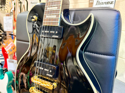 🔥MINT🔥 Vintage V100PBB V100 Les Paul~ P90 Pickups~ 2W90 Gold Hardware~ Black!