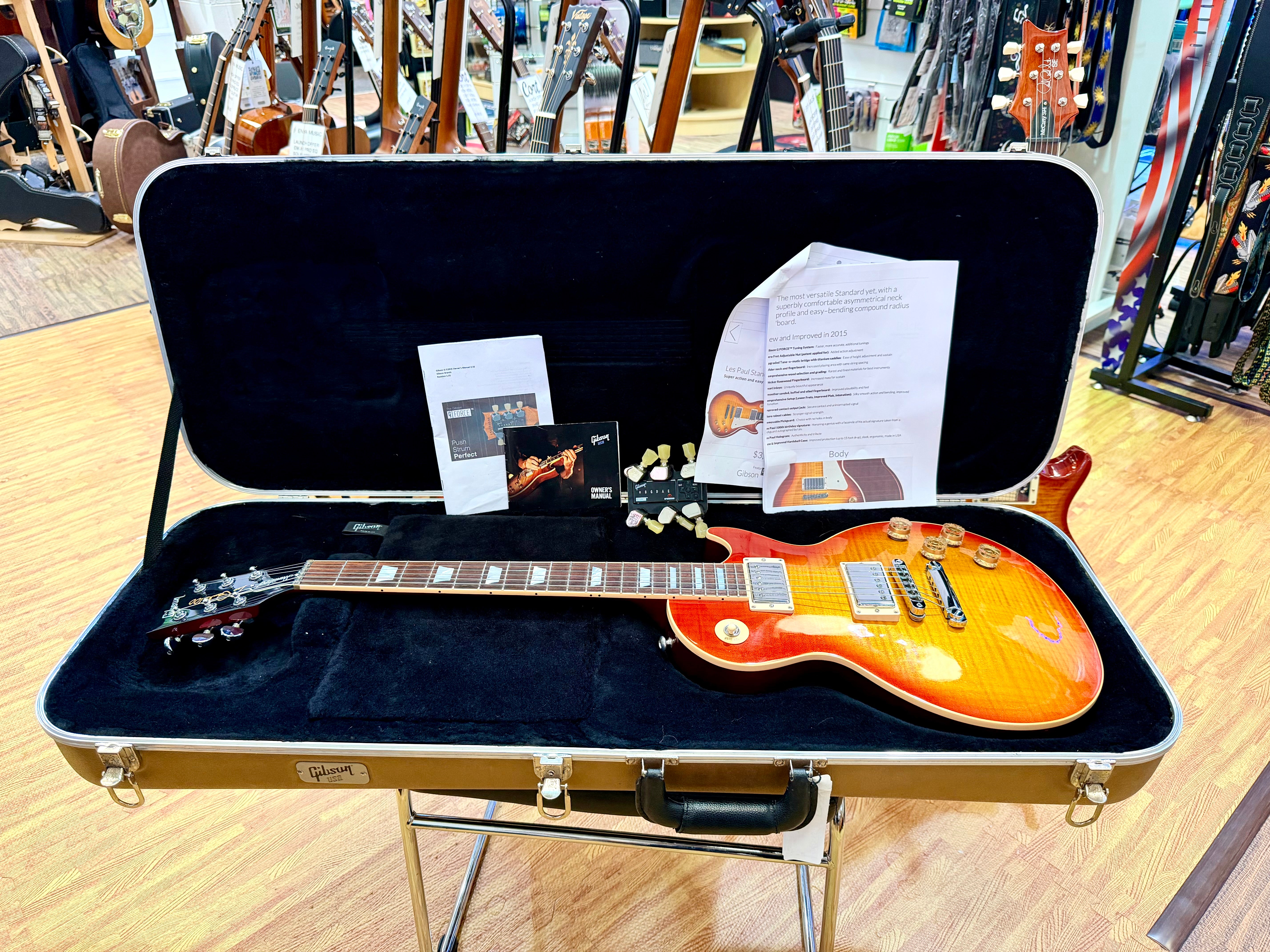 ✨2015✨ Gibson Les Paul Standard 100th~ Heritage Cherry Sunburst Candy + OHSC!
