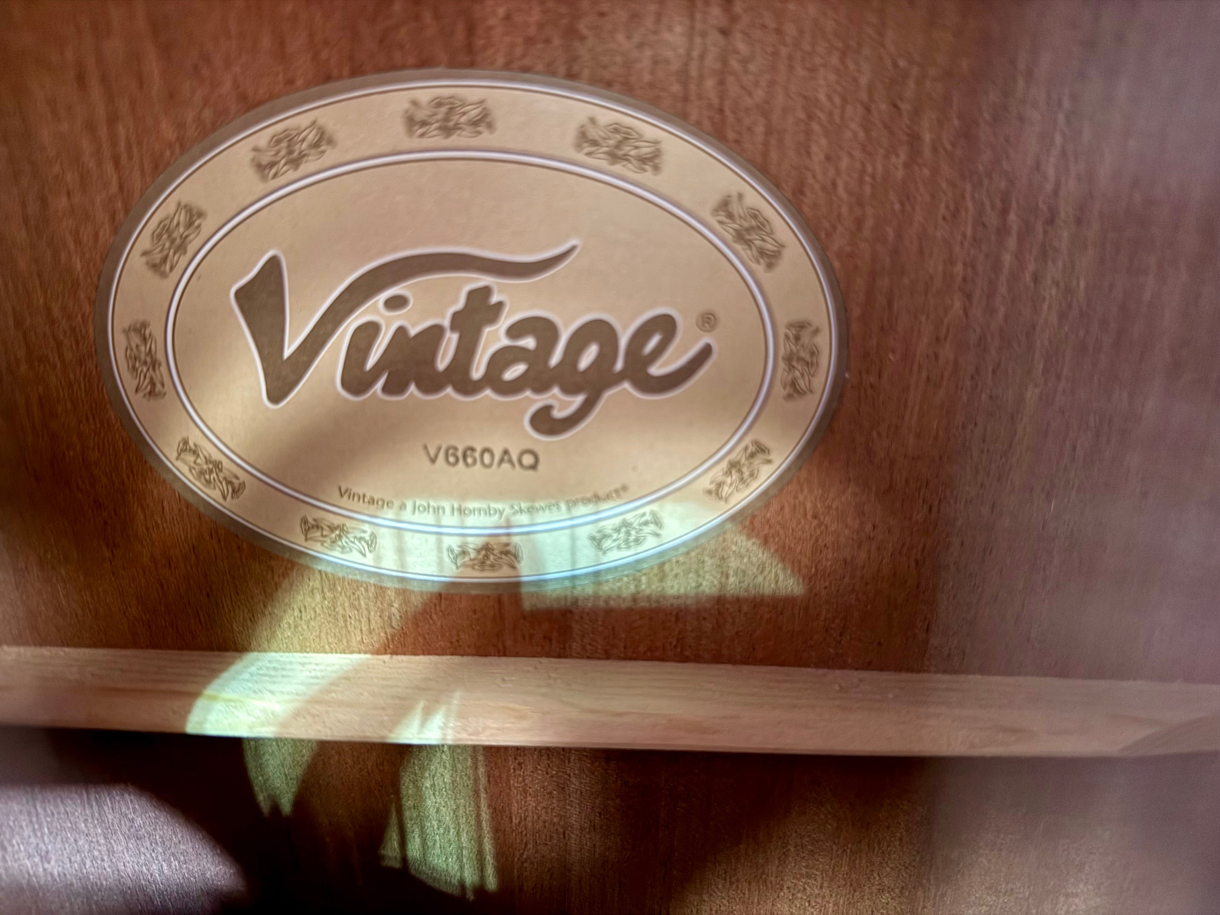 🌟NEW 2025🌟 Vintage V660AQ Historic Series Drop Shoulder Acoustic~ Aged Finish!