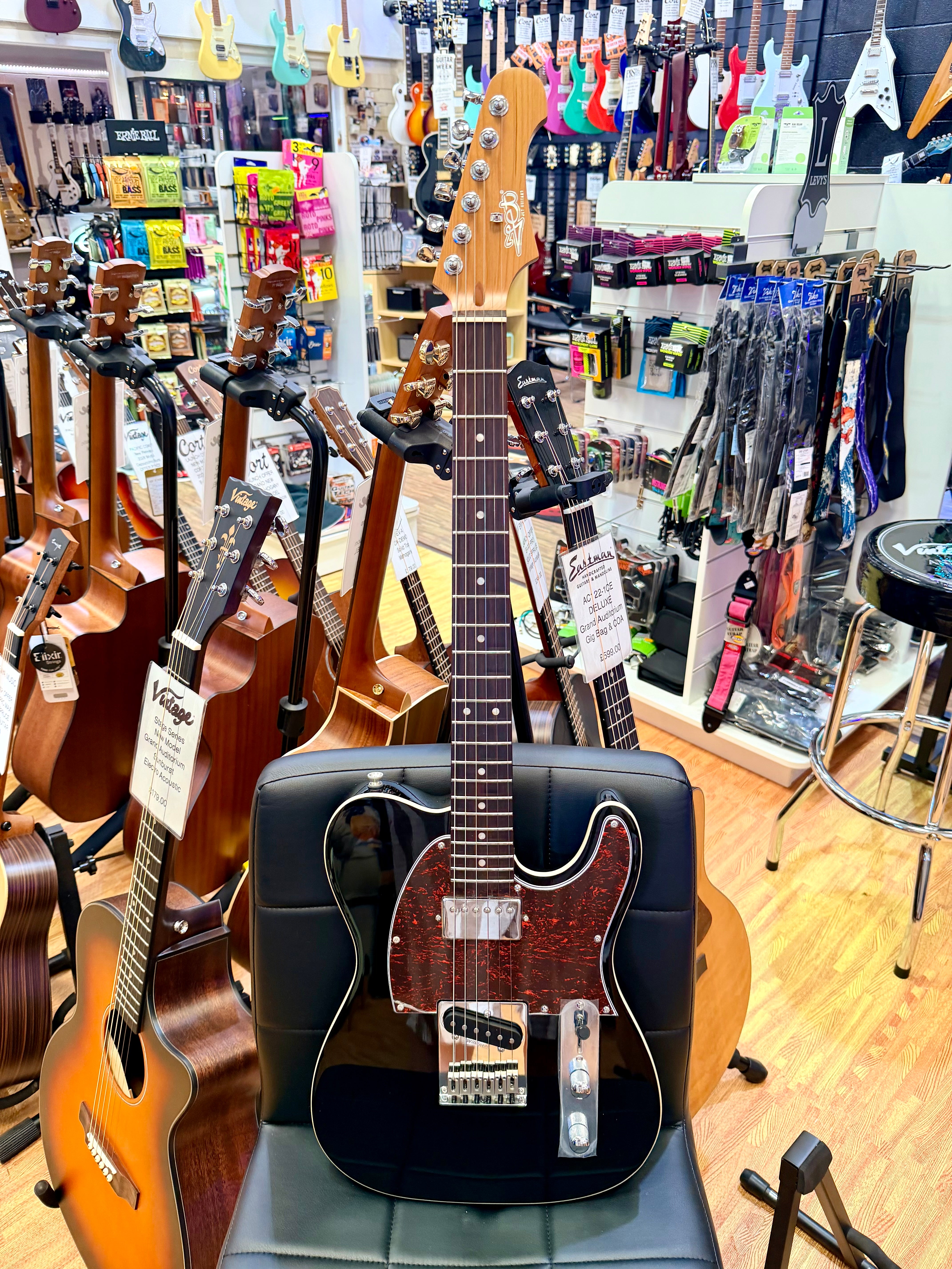 ⚡️NEW⚡️ JET JT-350 Black Electric Guitar~ Roasted Maple~ Telecaster Style~ 2026!