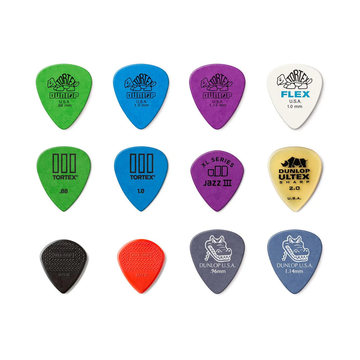 Jim Dunlop PVP1123 Variety Picks Pack -Electric - 12 Picks