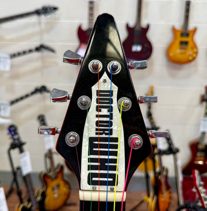 🔥DR WHO🔥 Custom Flying V Left Handed Guitar~ Doctor Who Tardis Lights~ Lefty!