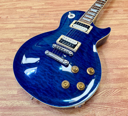 ✨2008✨ Edwards E-LP Limited Model Les Paul~ Blue Aqua Quilt~ Made in Japan 🇯🇵