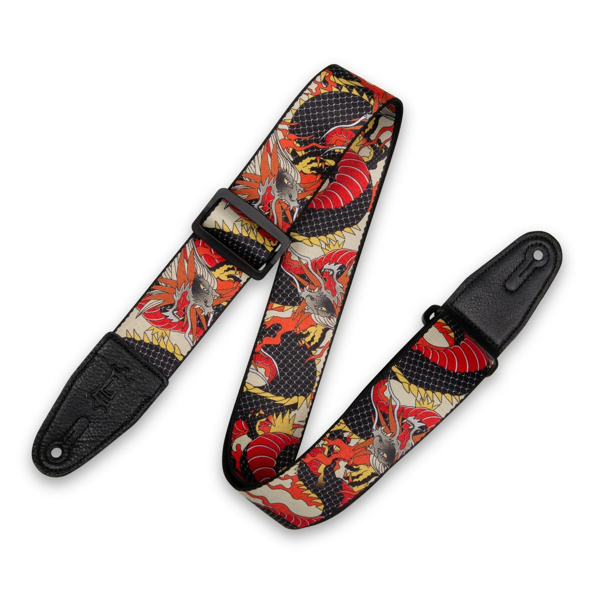 Levy’s Prints 2” Japanese Dragon Polyester Guitar Strap